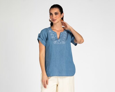 Foto 1 | Foto 1 | Blusa Lady Sun Azul para Mujer