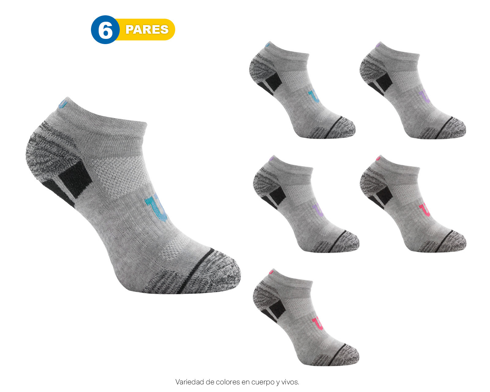 Foto 2 | Foto 2 | Calcetas Cortas Deportivas Wilson 6 Pares