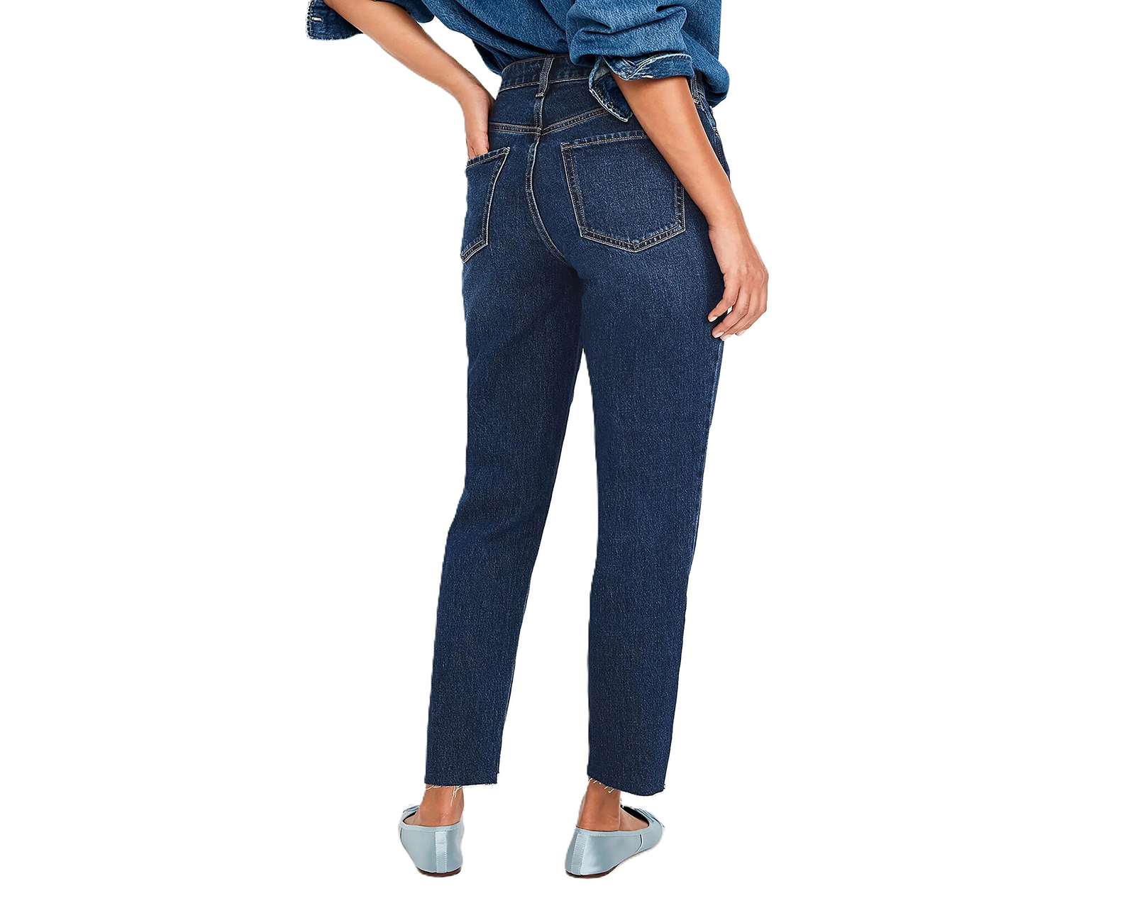 Foto 3 pulgar | Foto 2 | Jeans Recto Old Navy para Mujer