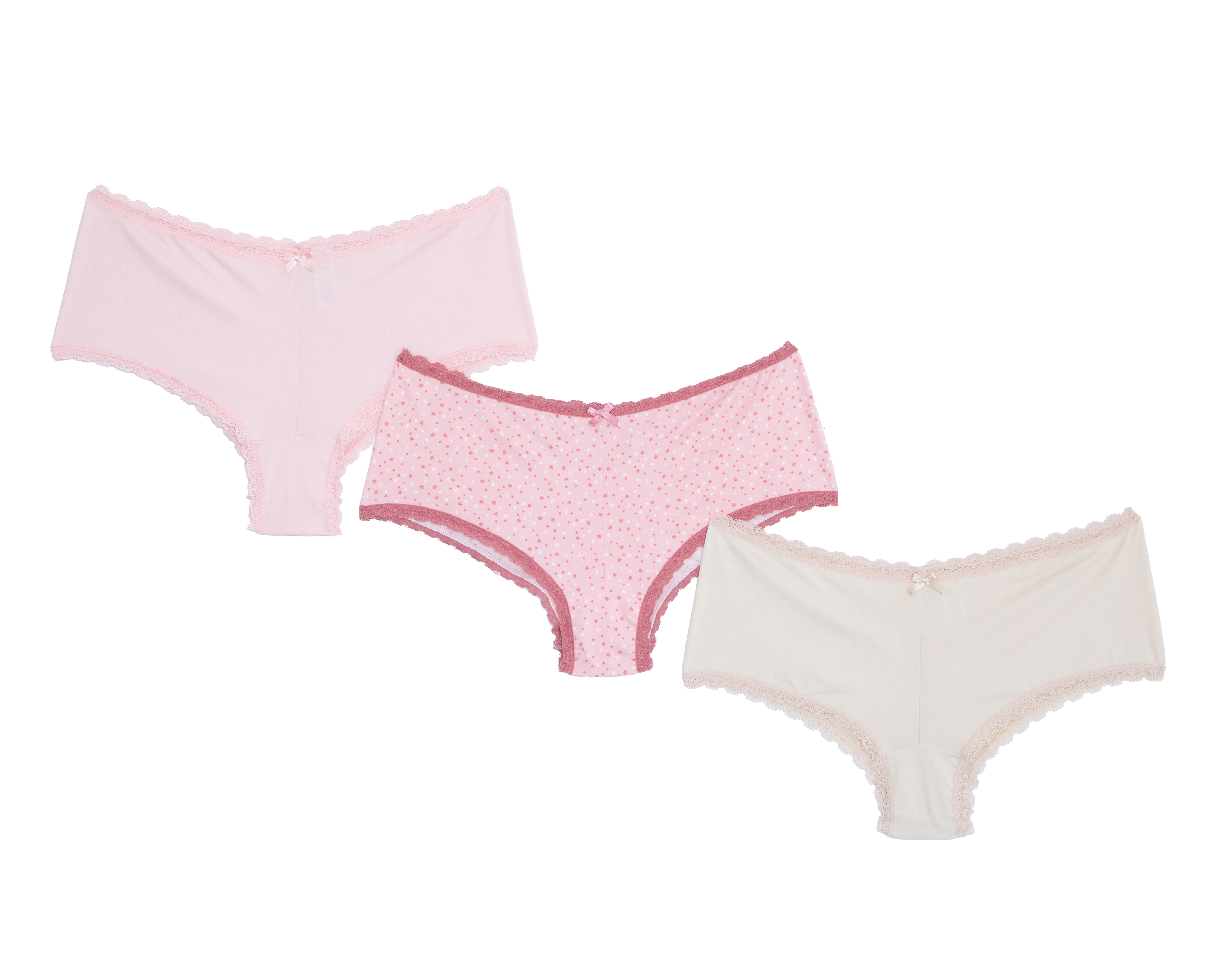 Bóxer con Encaje Frescura para Mujer 3 Piezas