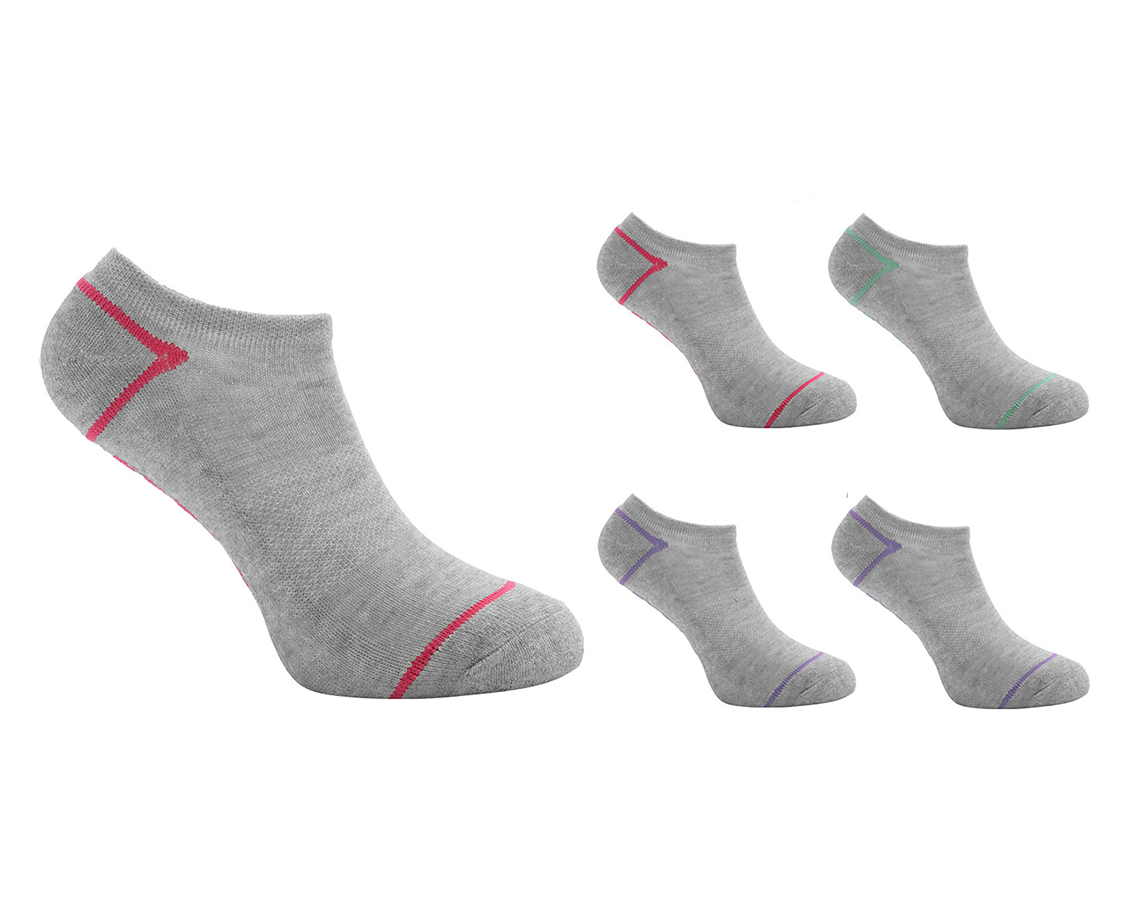 Foto 2 pulgar | Foto 1 | Calcetas Deportivas Wilson para Mujer 5 Pares