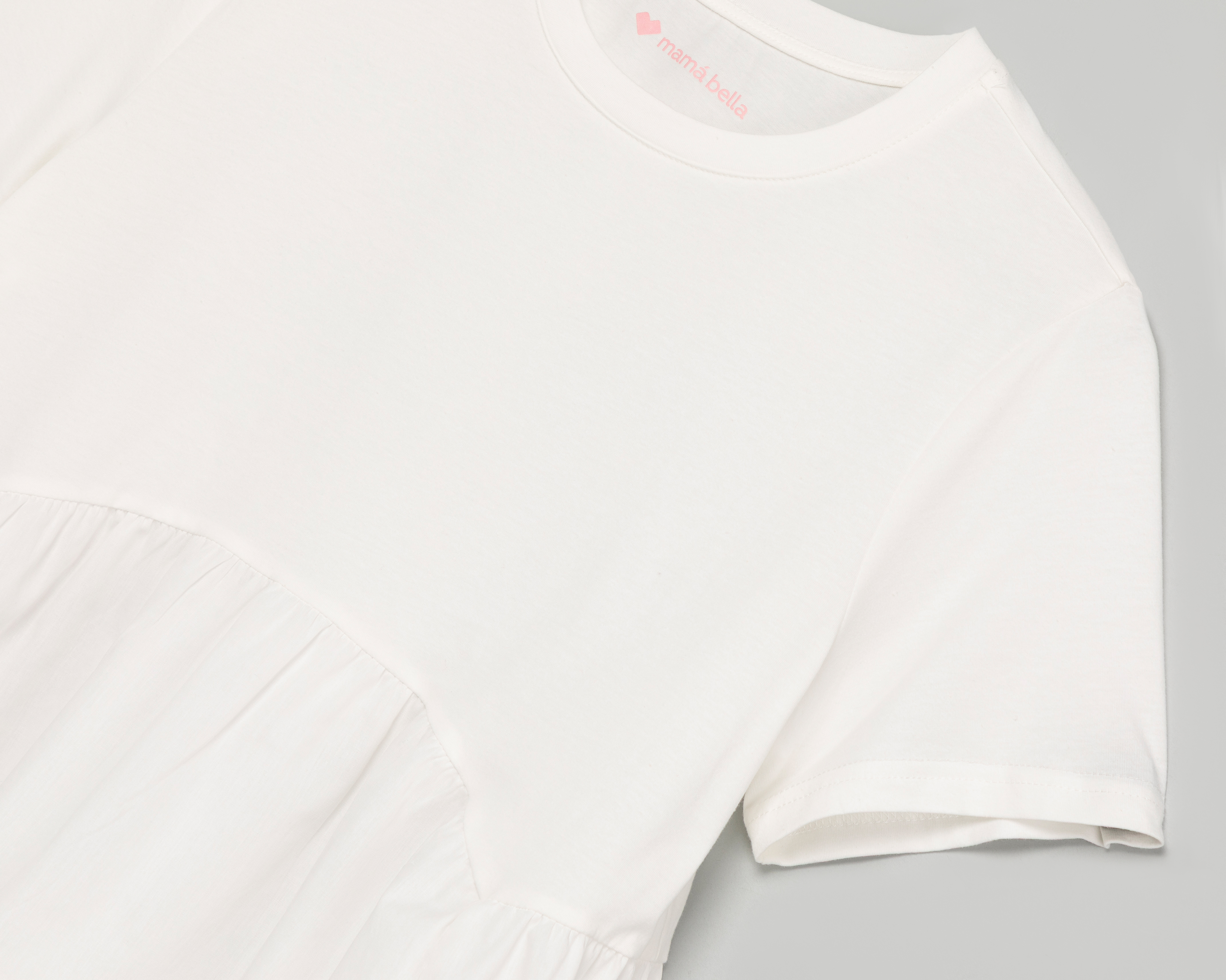 Foto 4 pulgar | Foto 3 | Playera de Maternidad Blanca Mamá Bella