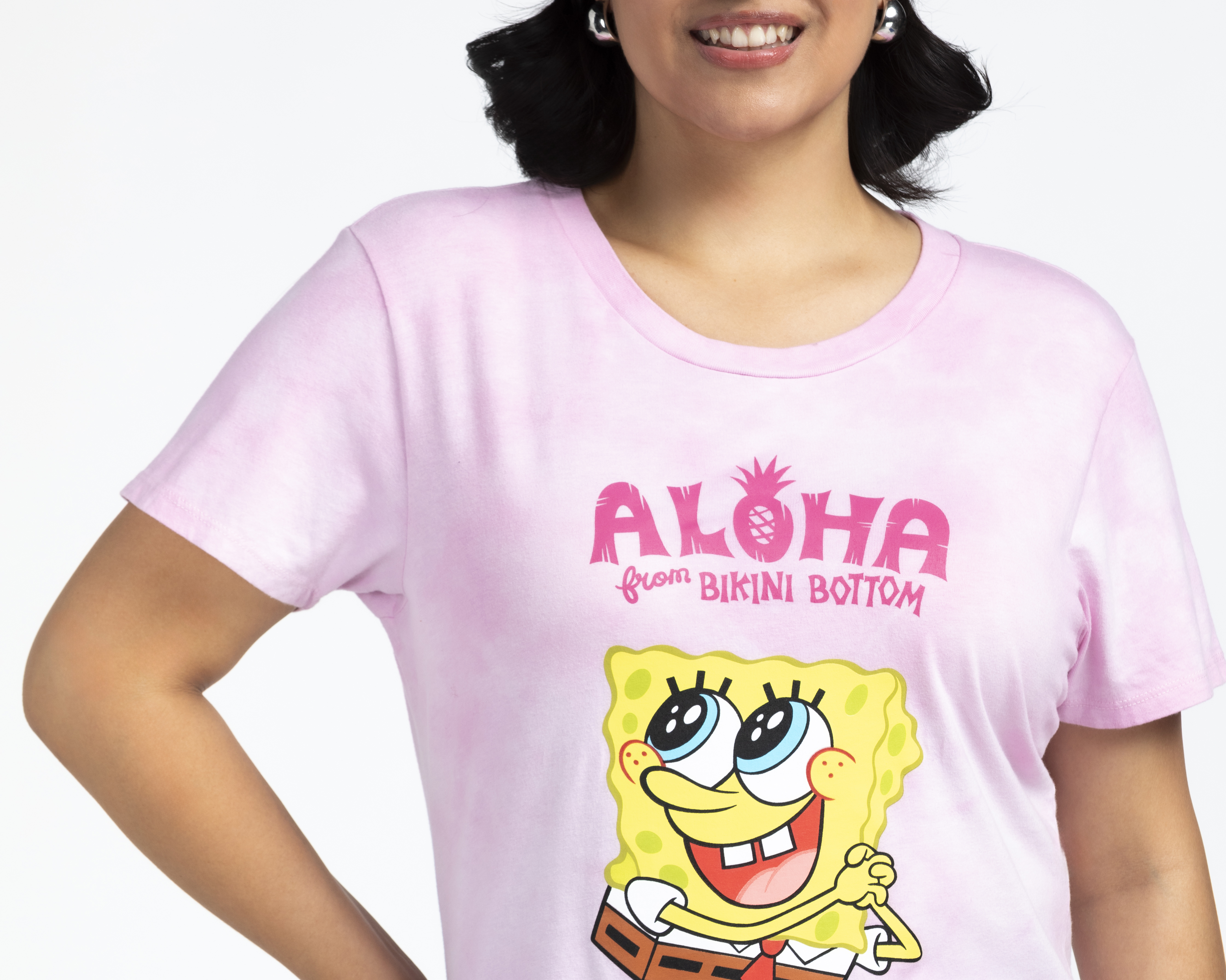 Foto 3 | Foto 3 | Playera Rosa Bob Esponja para Mujer
