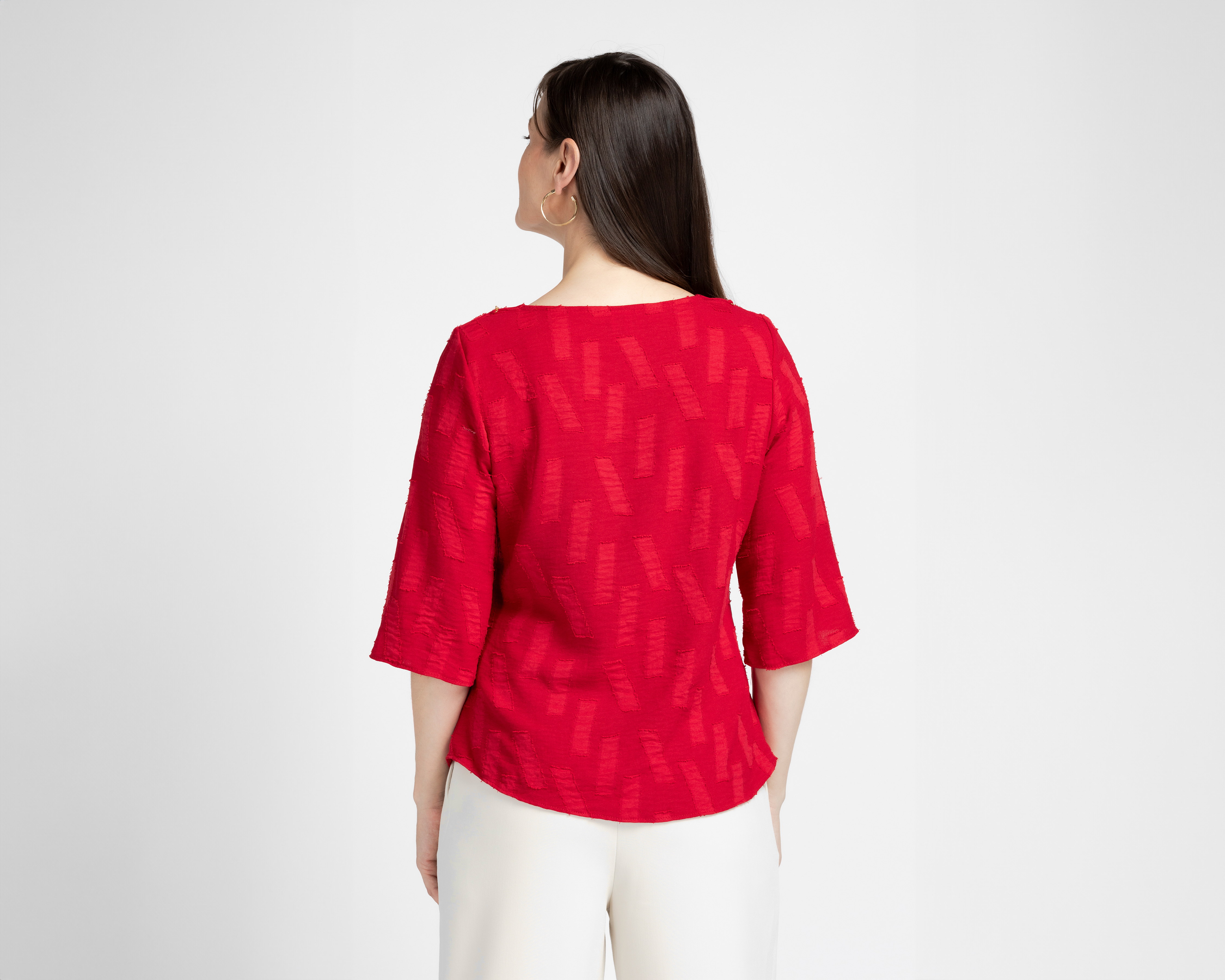 Foto 4 pulgar | Foto 3 | Blusa Paloma con Collar para Mujer