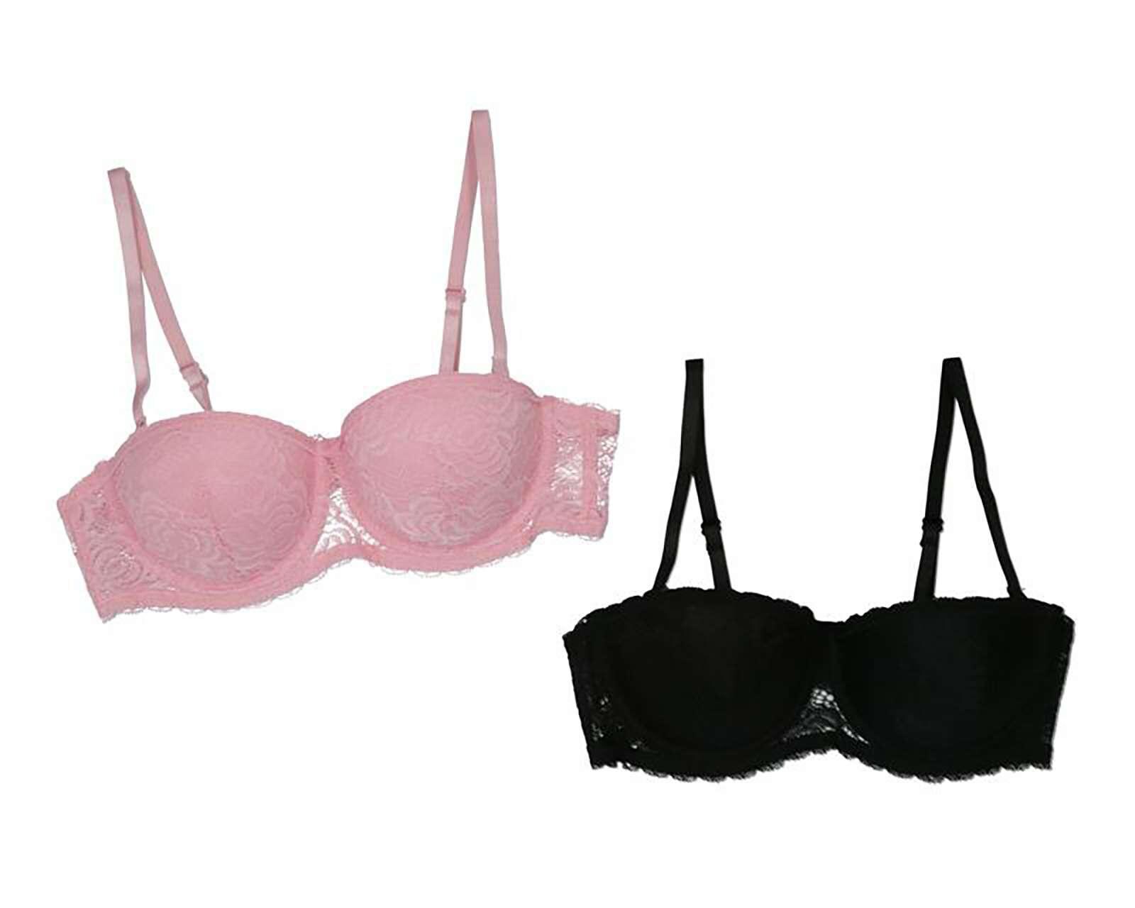 Foto 2 pulgar | Foto 1 | Brasier de Encaje Beauty Secret Media Copa para Mujer 2 Pack