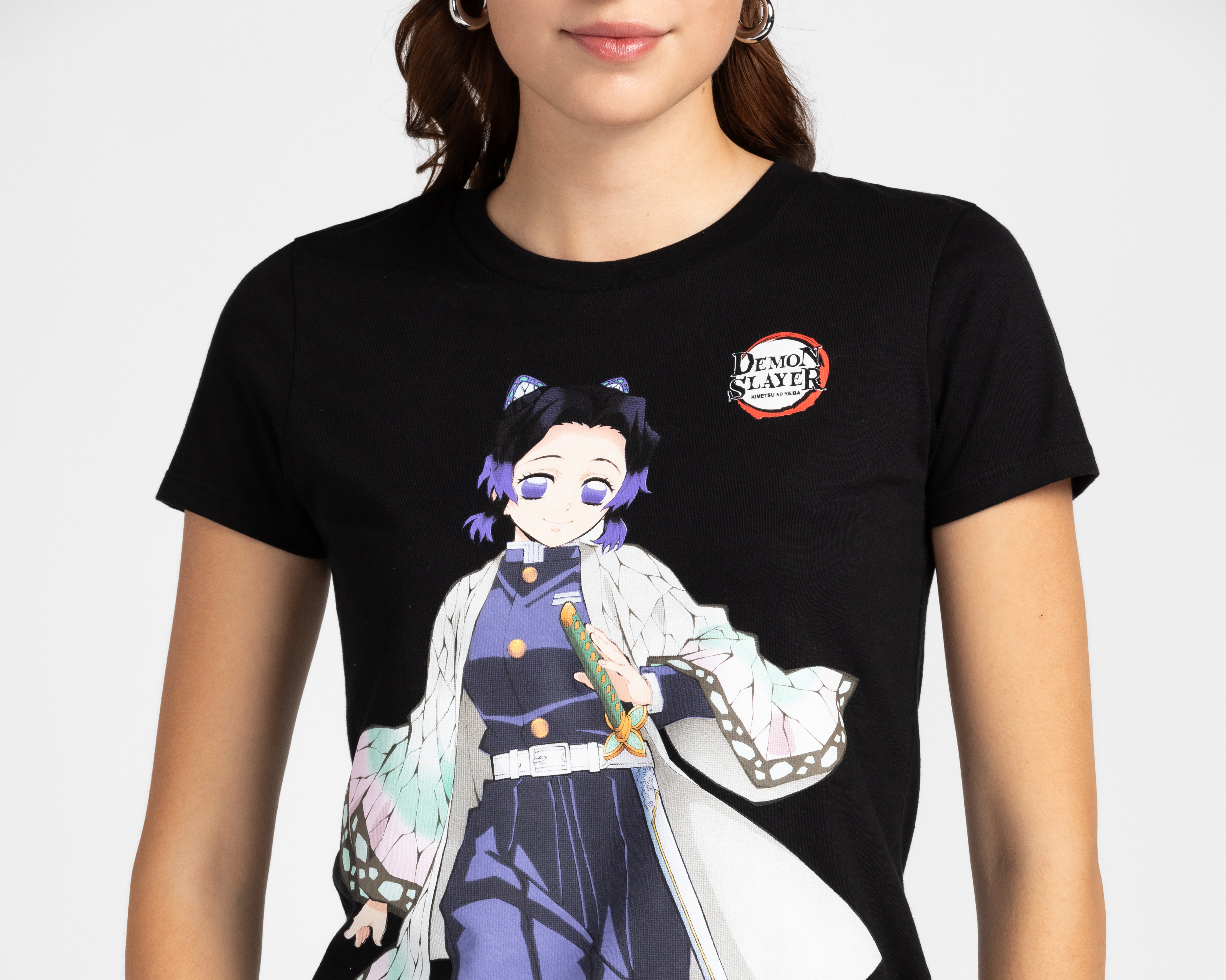 Foto 4 pulgar | Foto 3 | Playera Manga Corta Demon Slayer para Mujer