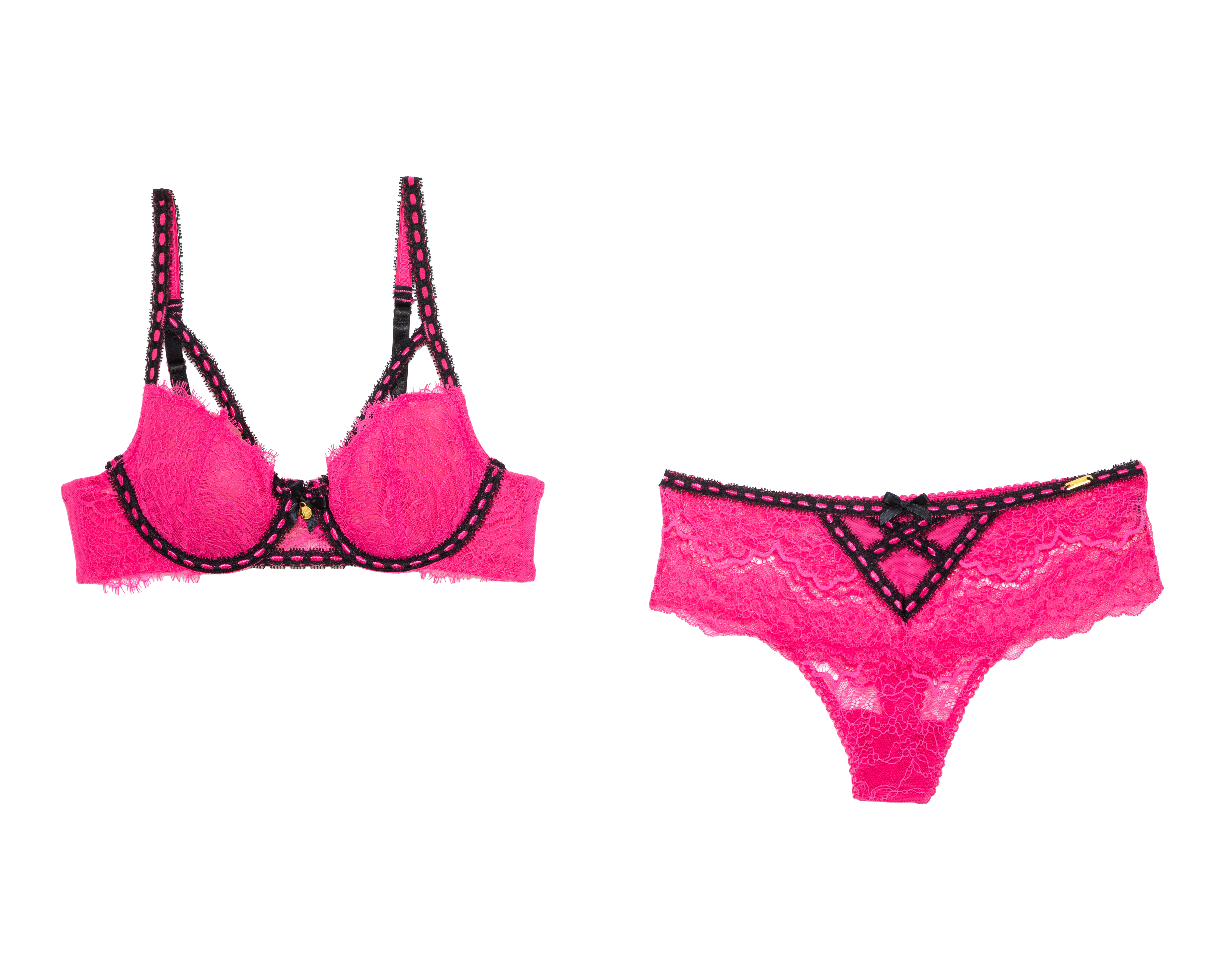 Coordinado de Encaje Jennifer Lopez Media Copa 2 Piezas