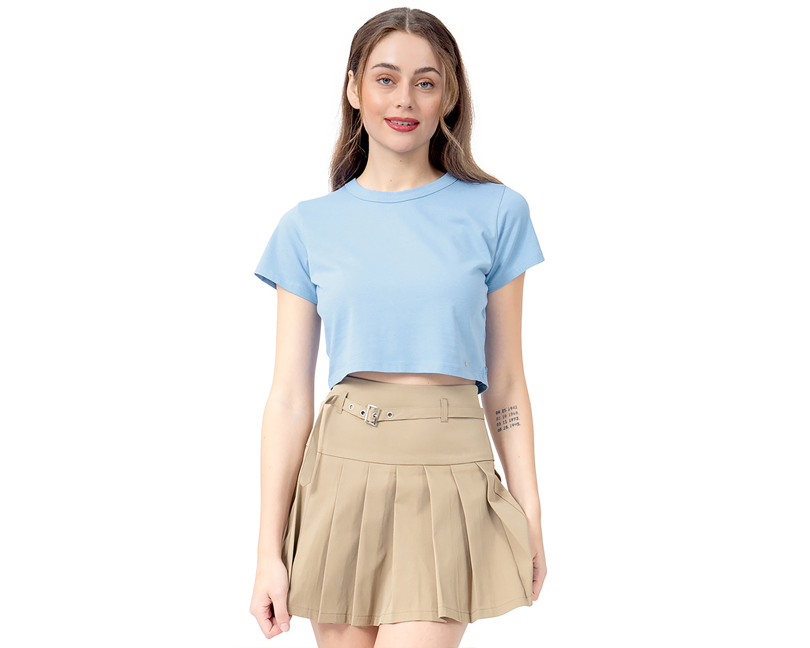 Foto 2 pulgar | Foto 1 | Crop Top Azul Forever 21 para Mujer