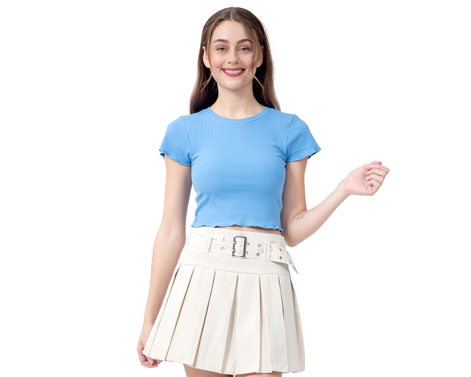 Crop Top Azul Forever 21 para Mujer