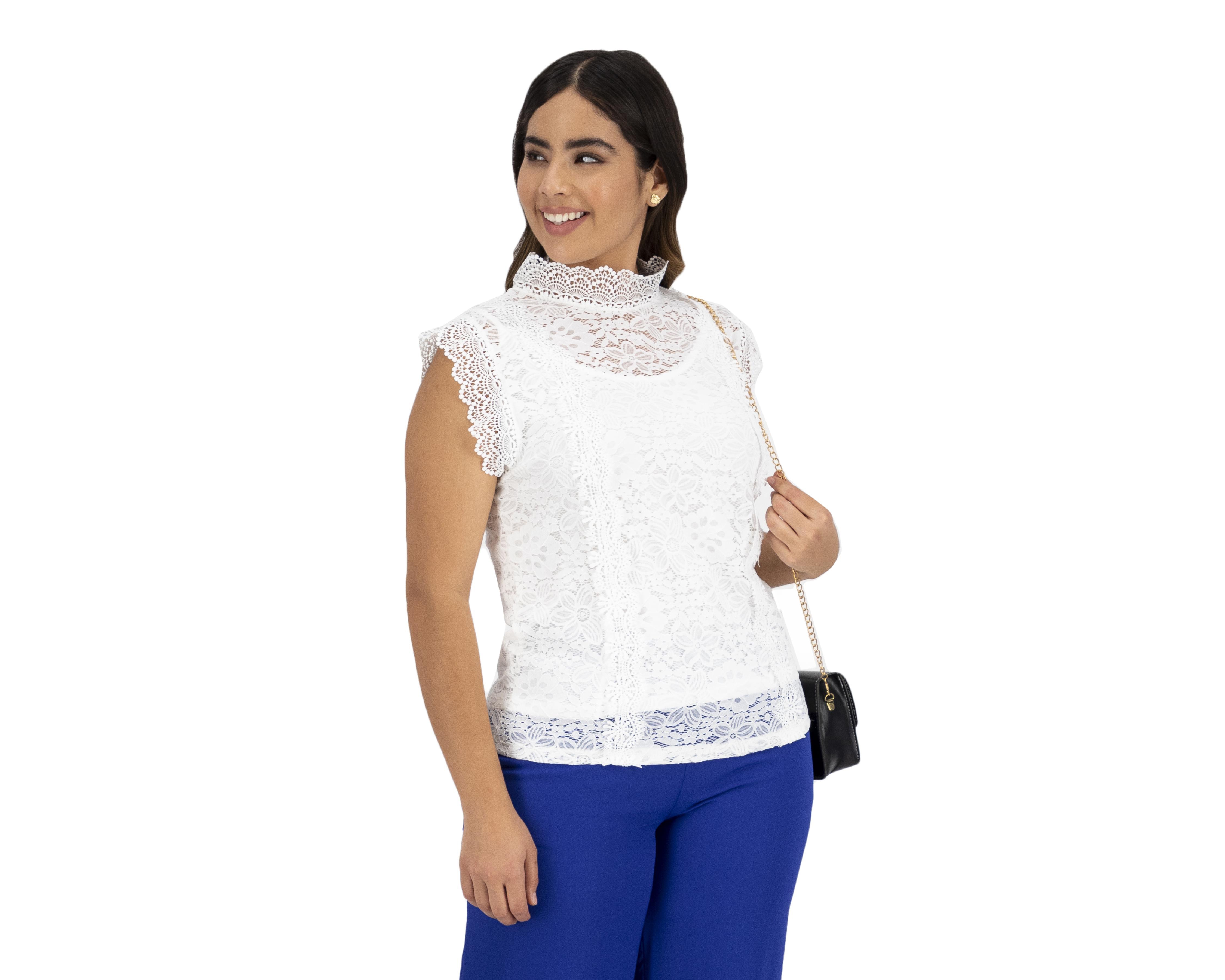 Foto 2 pulgar | Foto 1 | Blusa Sahara sin Manga para Mujer