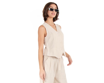 Foto 2 | Foto 2 | Chaleco a Rayas Forever 21 para Mujer