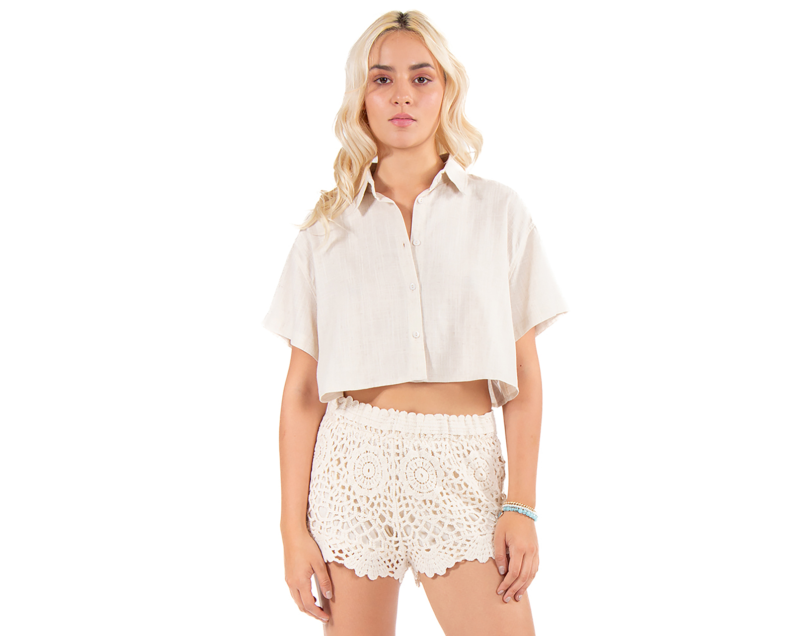 Foto 2 pulgar | Foto 1 | Blusa Manga Corta Forever 21 para Mujer