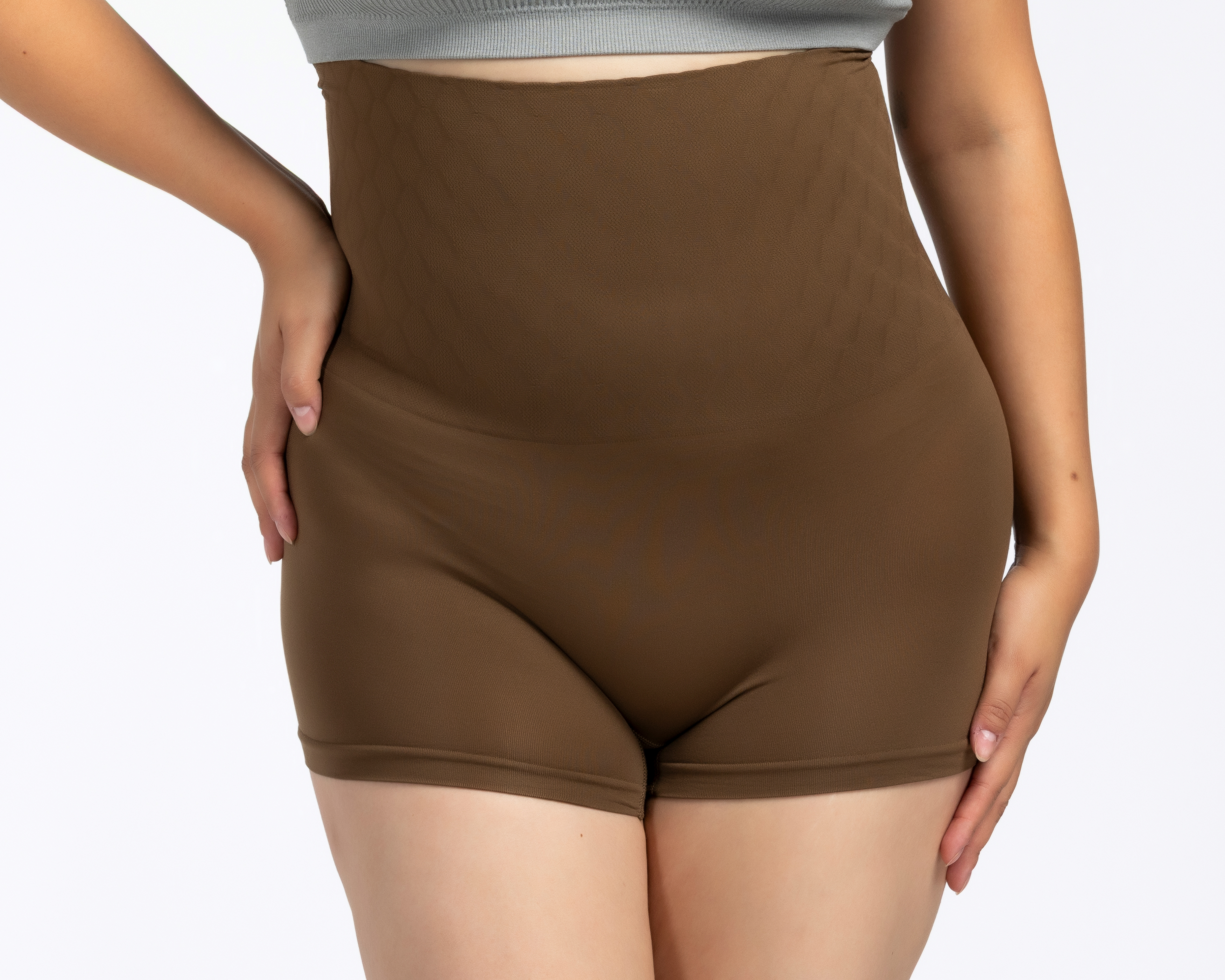 Faja tipo Short Café Wunderwear Media Compresión para Mujer