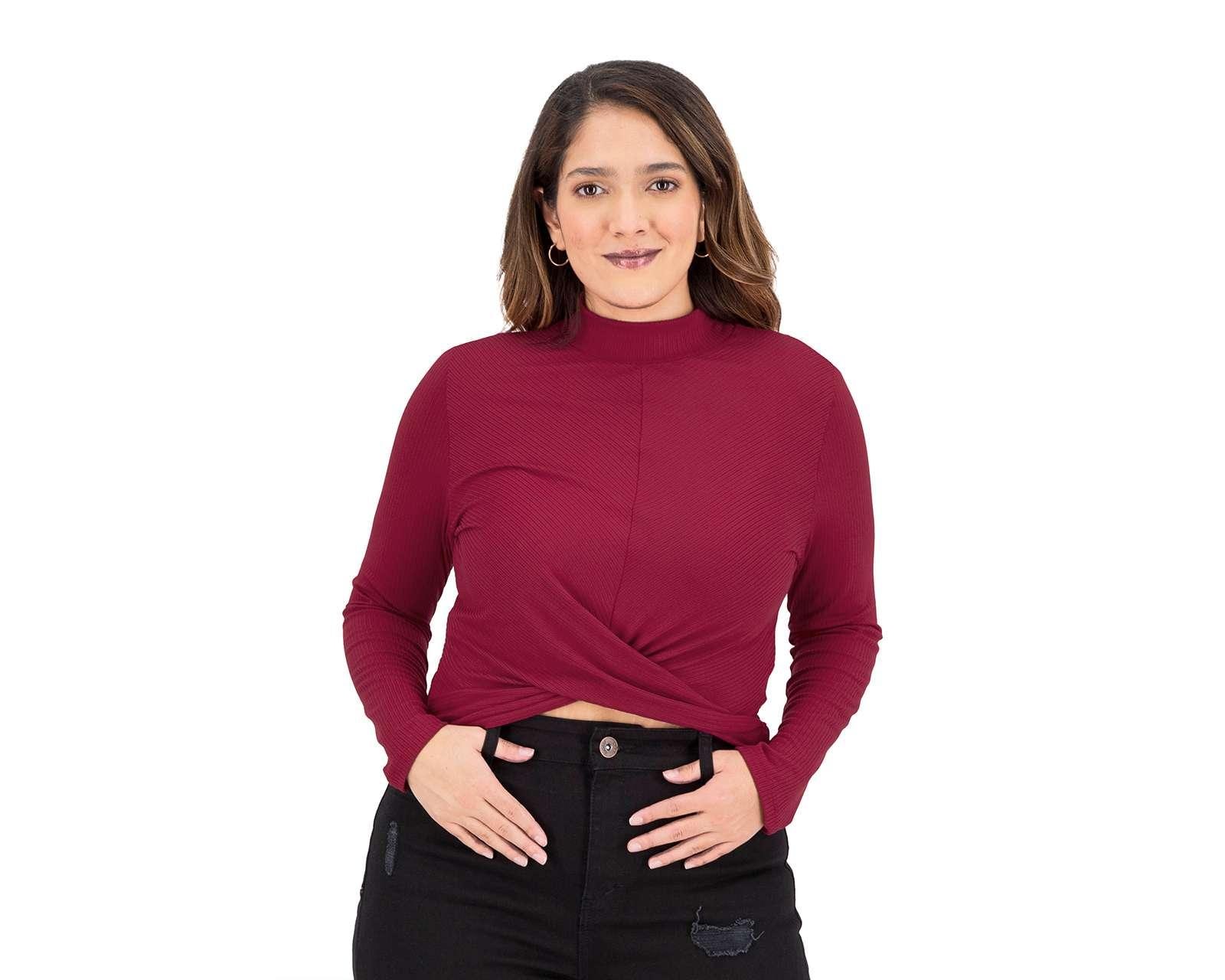 Foto 5 pulgar | Foto 4 | Blusa Jennifer Lopez Manga Larga Tinta