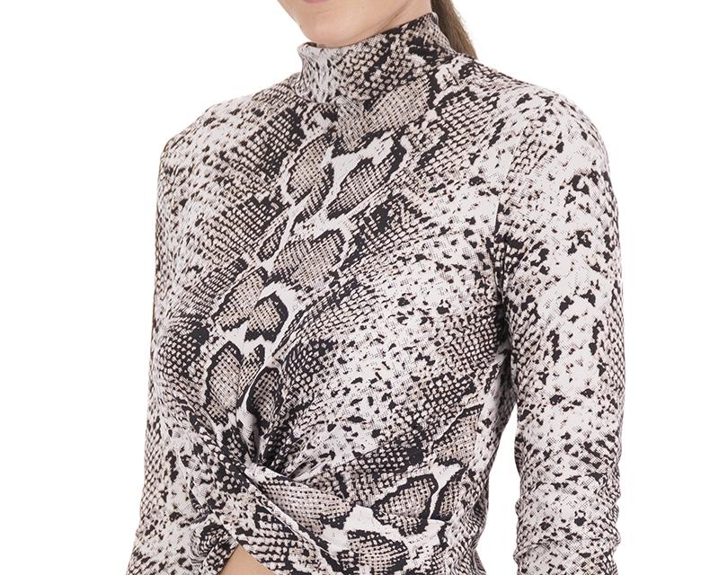 Foto 3 | Foto 3 | Blusa Jennifer Lopez Manga Larga Animal Print