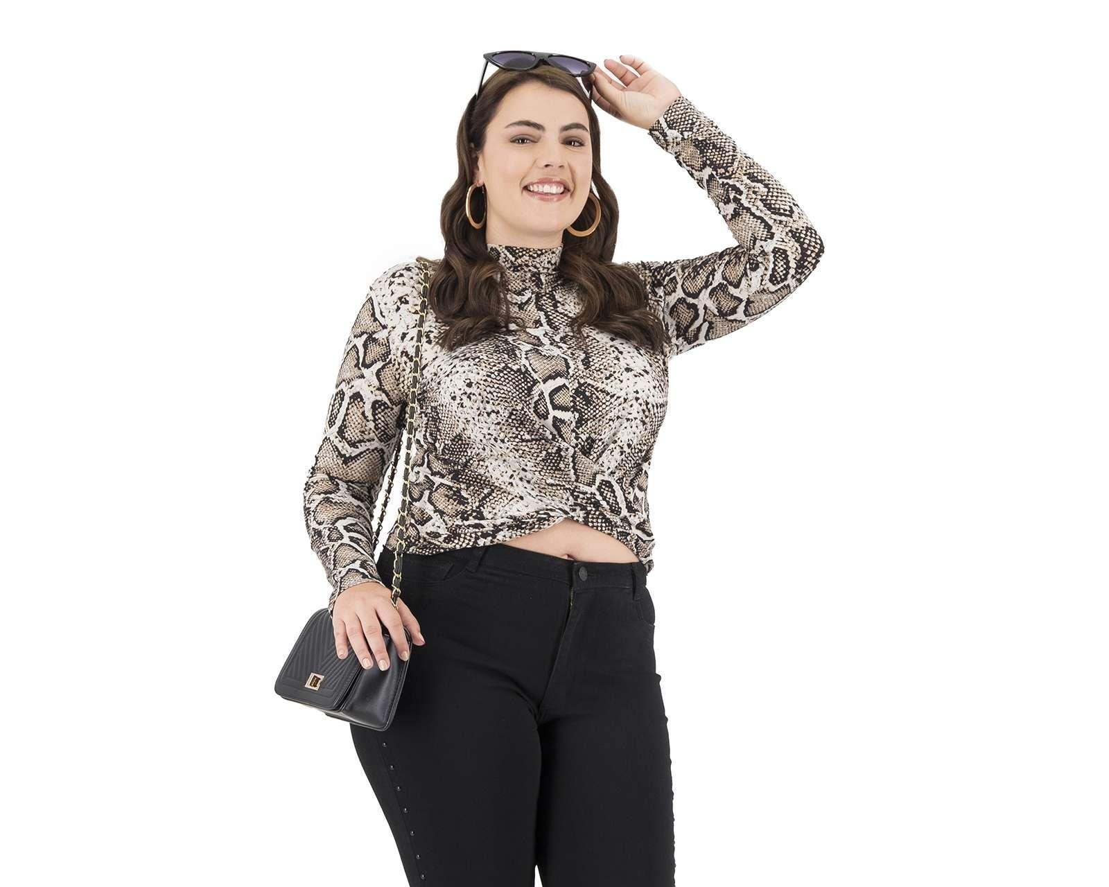 Foto 4 | Foto 4 | Blusa Jennifer Lopez Manga Larga Animal Print