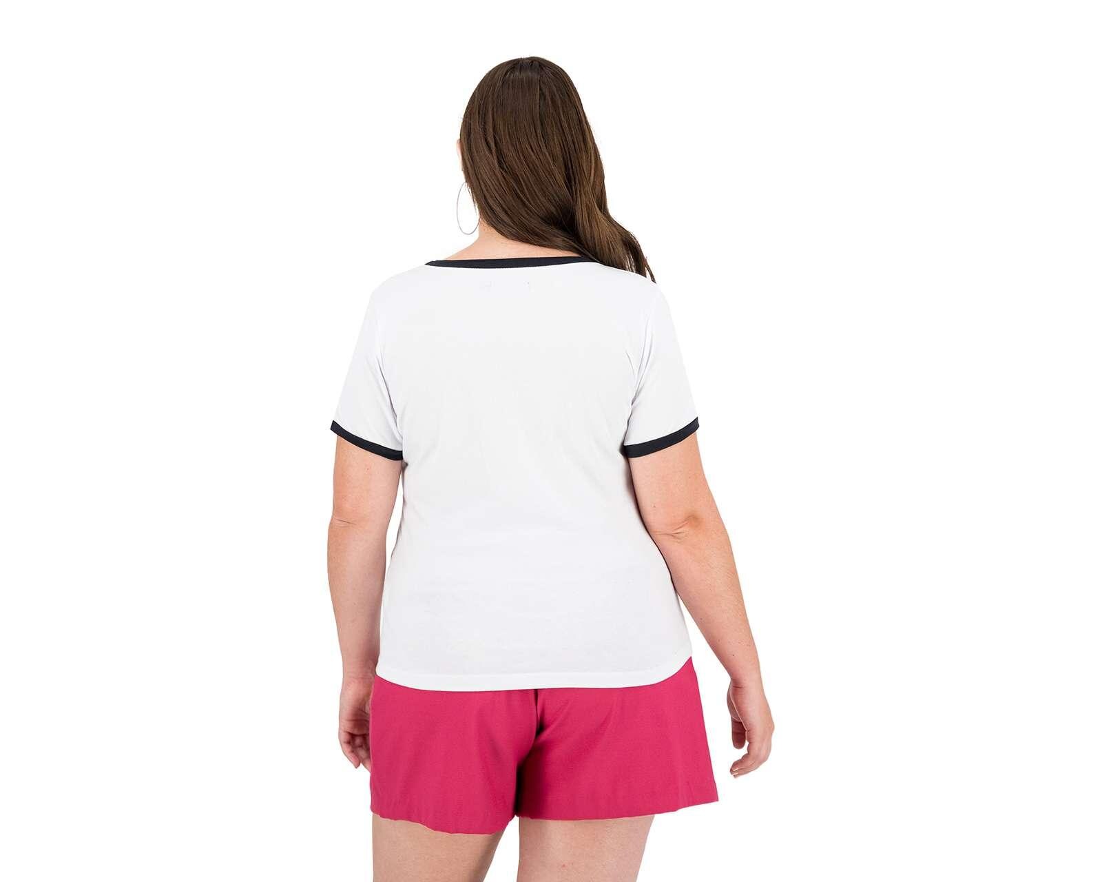 Foto 6 pulgar | Foto 5 | Playera Thinner Blanca Cuello Redondo