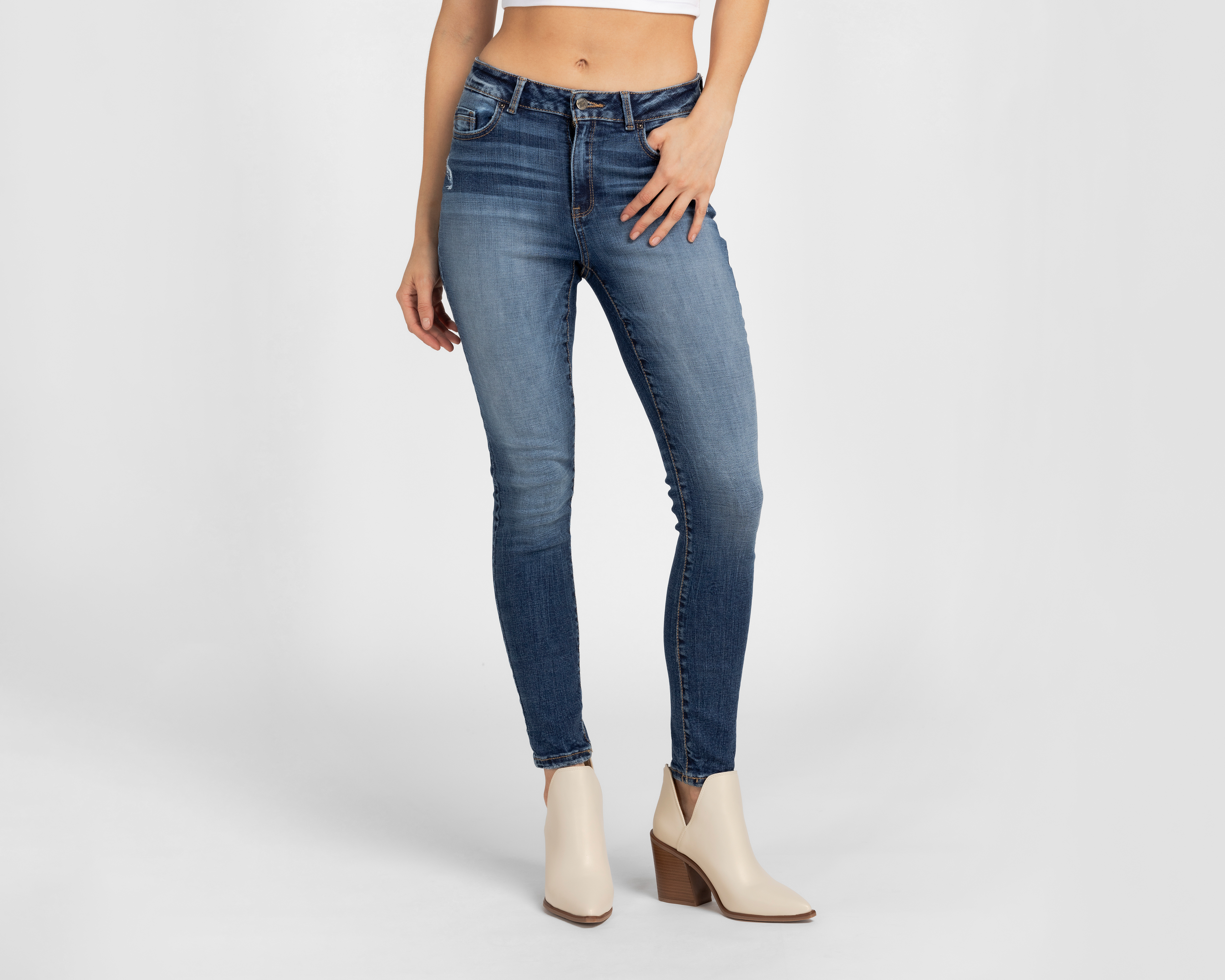 Foto 2 pulgar | Foto 1 | Jeans Skinny Boy London para Mujer