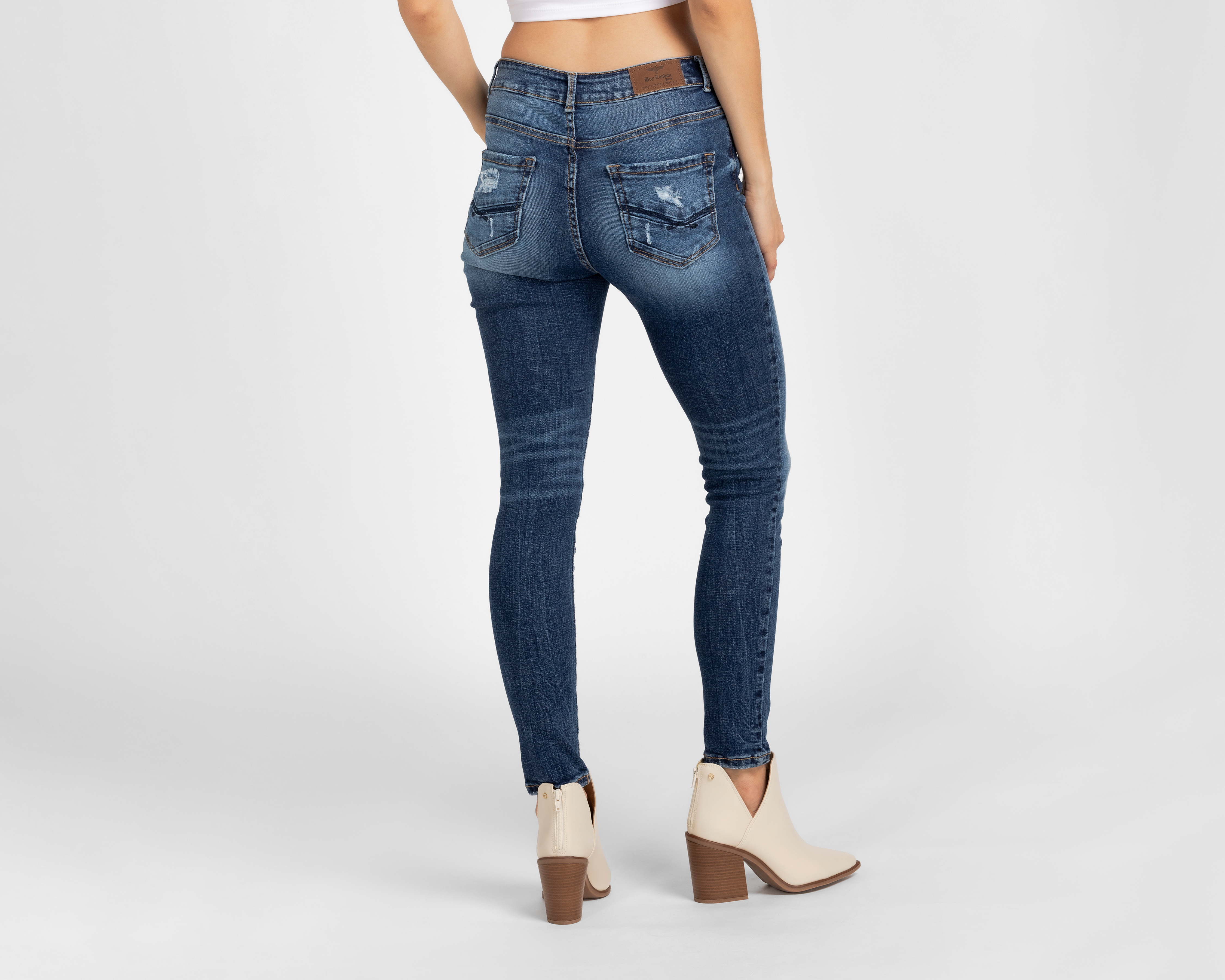 Foto 4 pulgar | Foto 3 | Jeans Skinny Boy London para Mujer