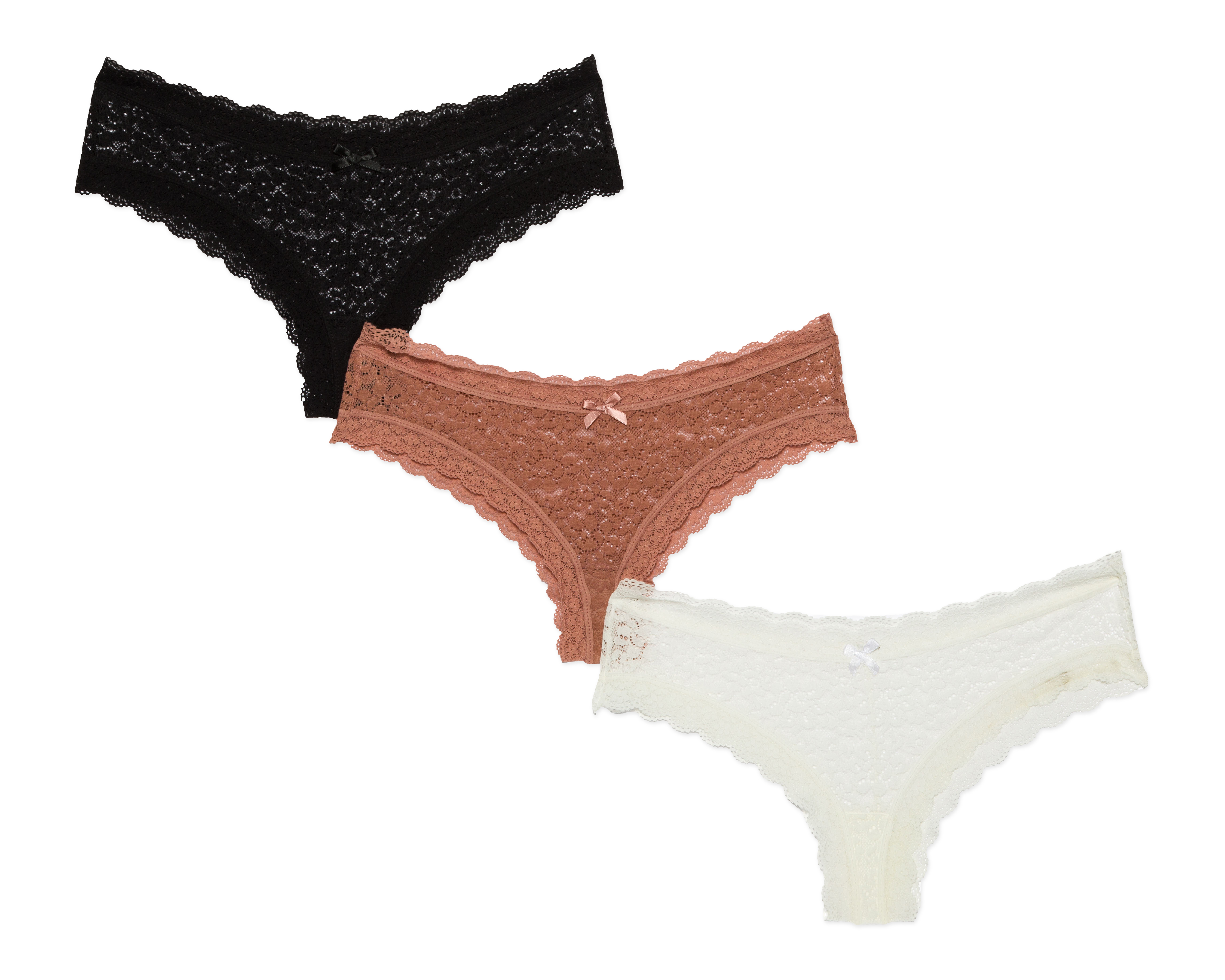 Tanga de Encaje Frescura para Mujer 3 Piezas