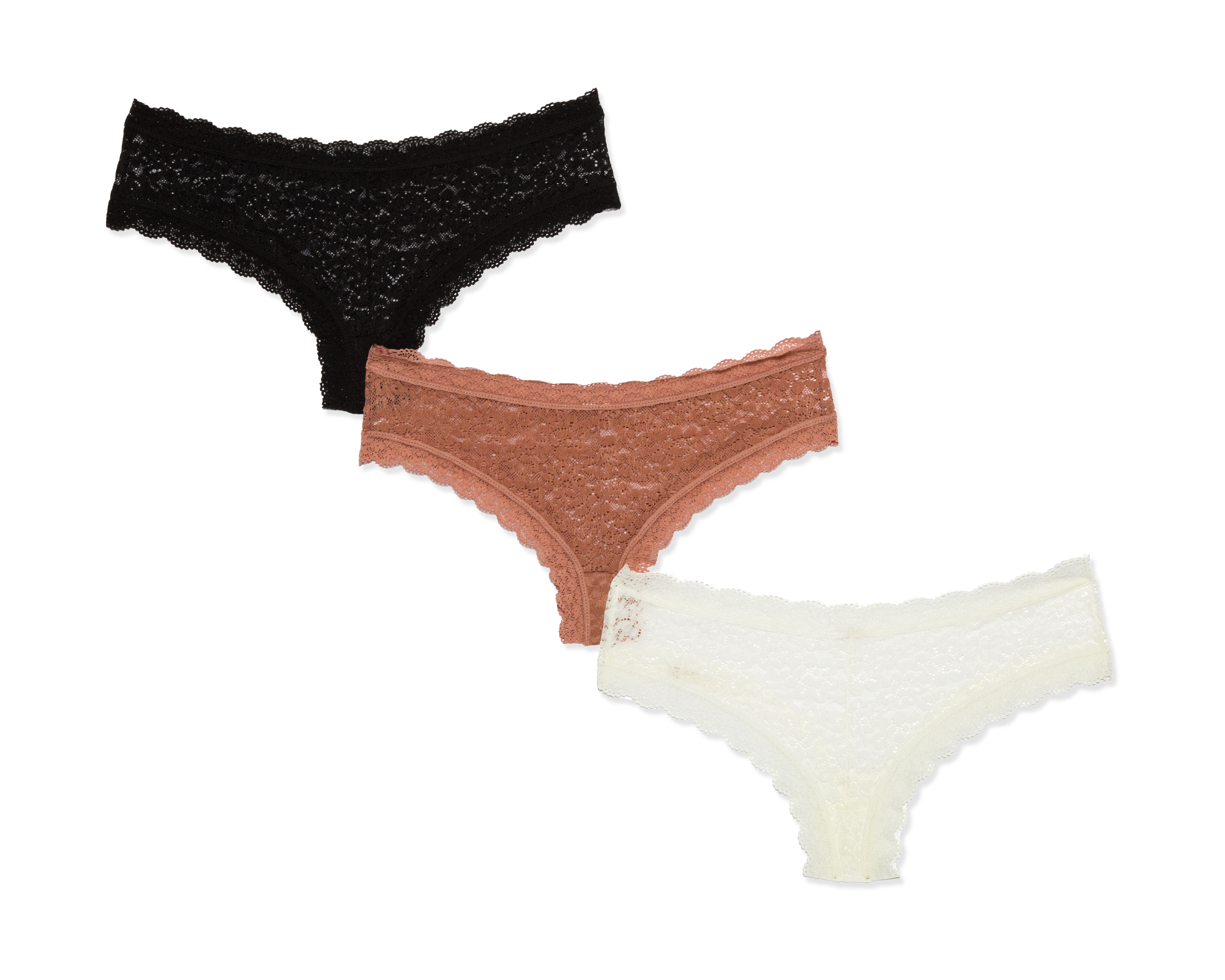 Foto 3 pulgar | Foto 2 | Tanga de Encaje Frescura para Mujer 3 Piezas