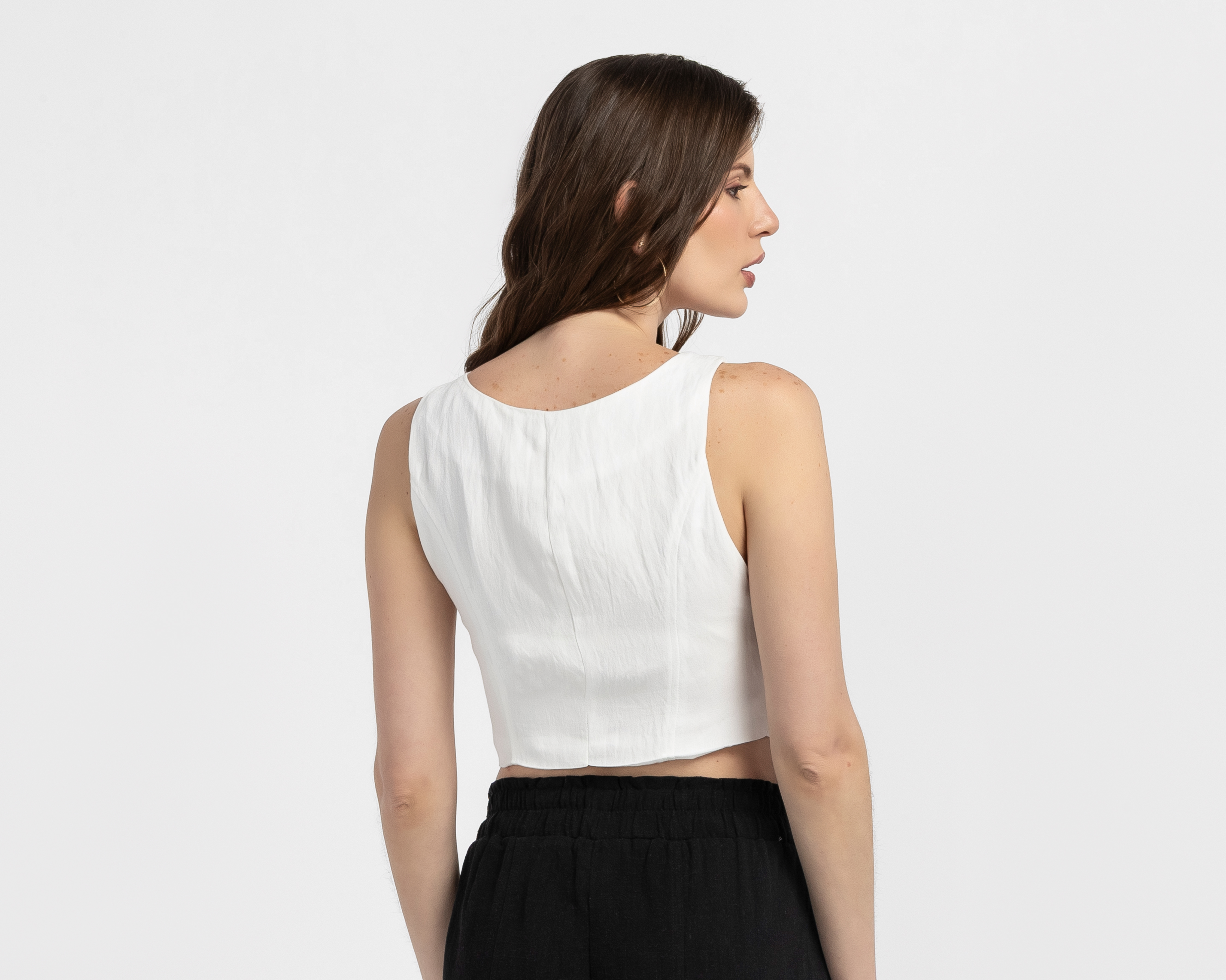 Foto 4 pulgar | Foto 3 | Chaleco con Botones Jennifer Lopez para Mujer