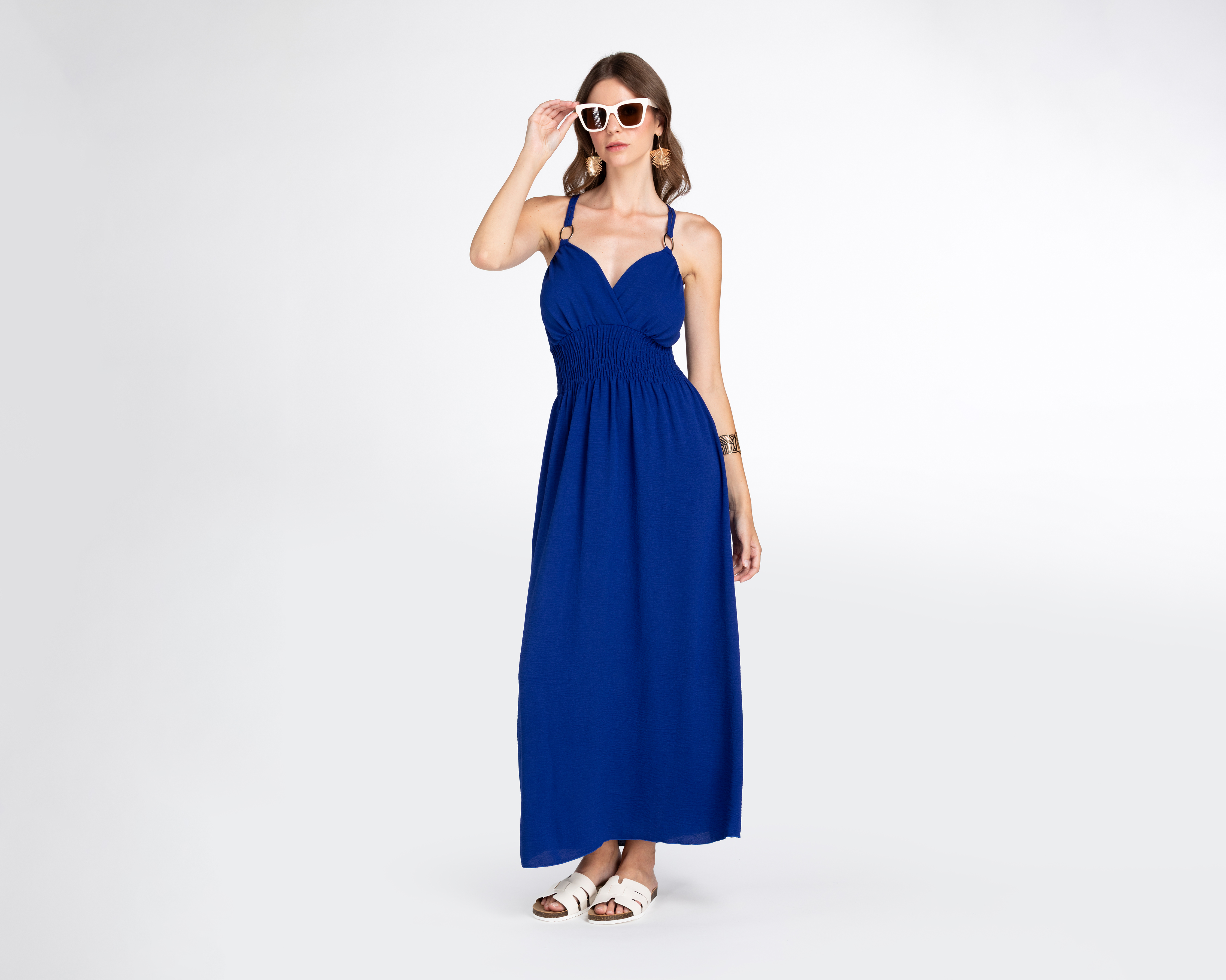 Foto 3 pulgar | Foto 2 | Vestido de Playa Sahara Azul con Tirantes para Mujer