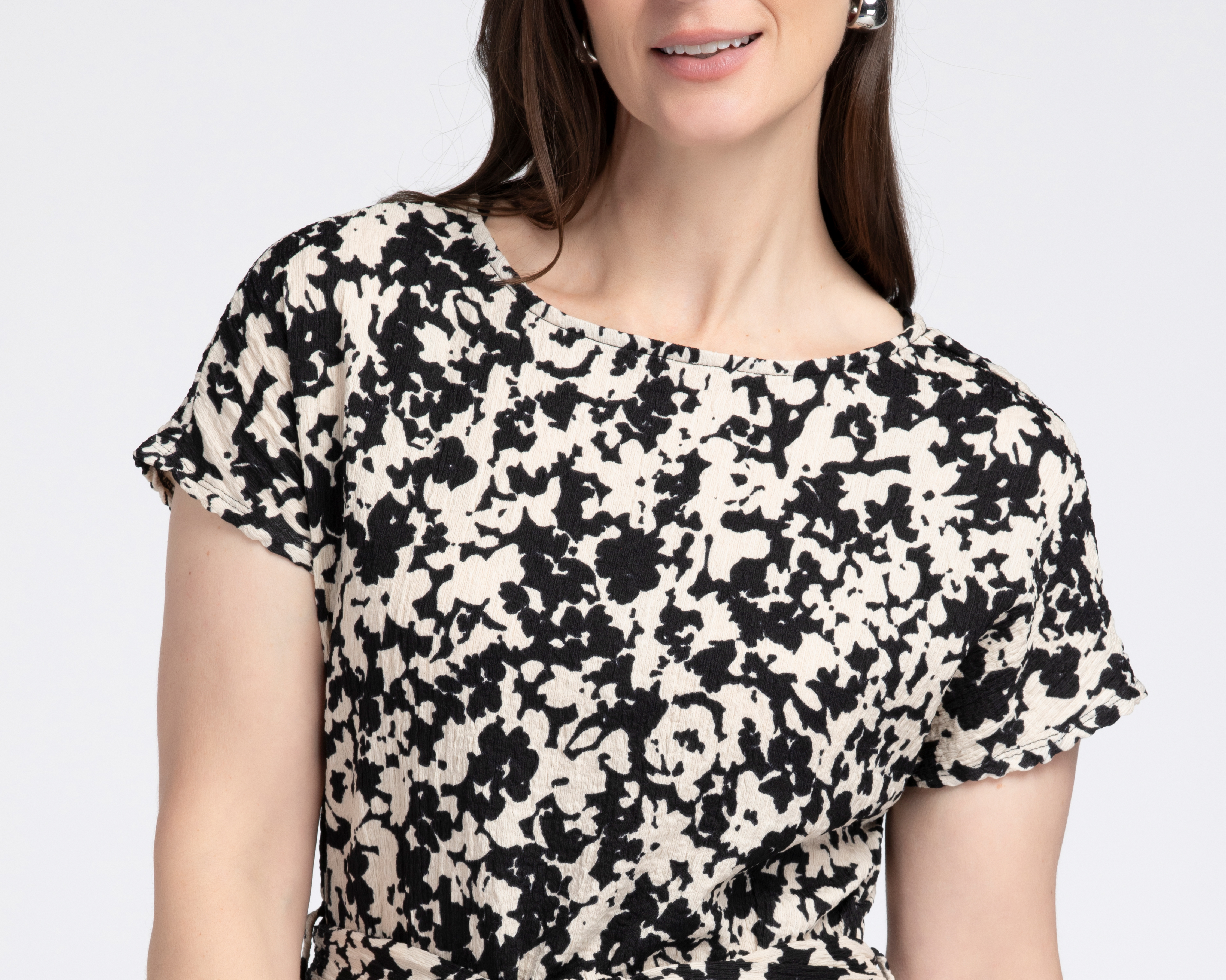 Foto 4 | Foto 4 | Vestido Casual Sahara Estampado Cuello Redondo con Cinturón