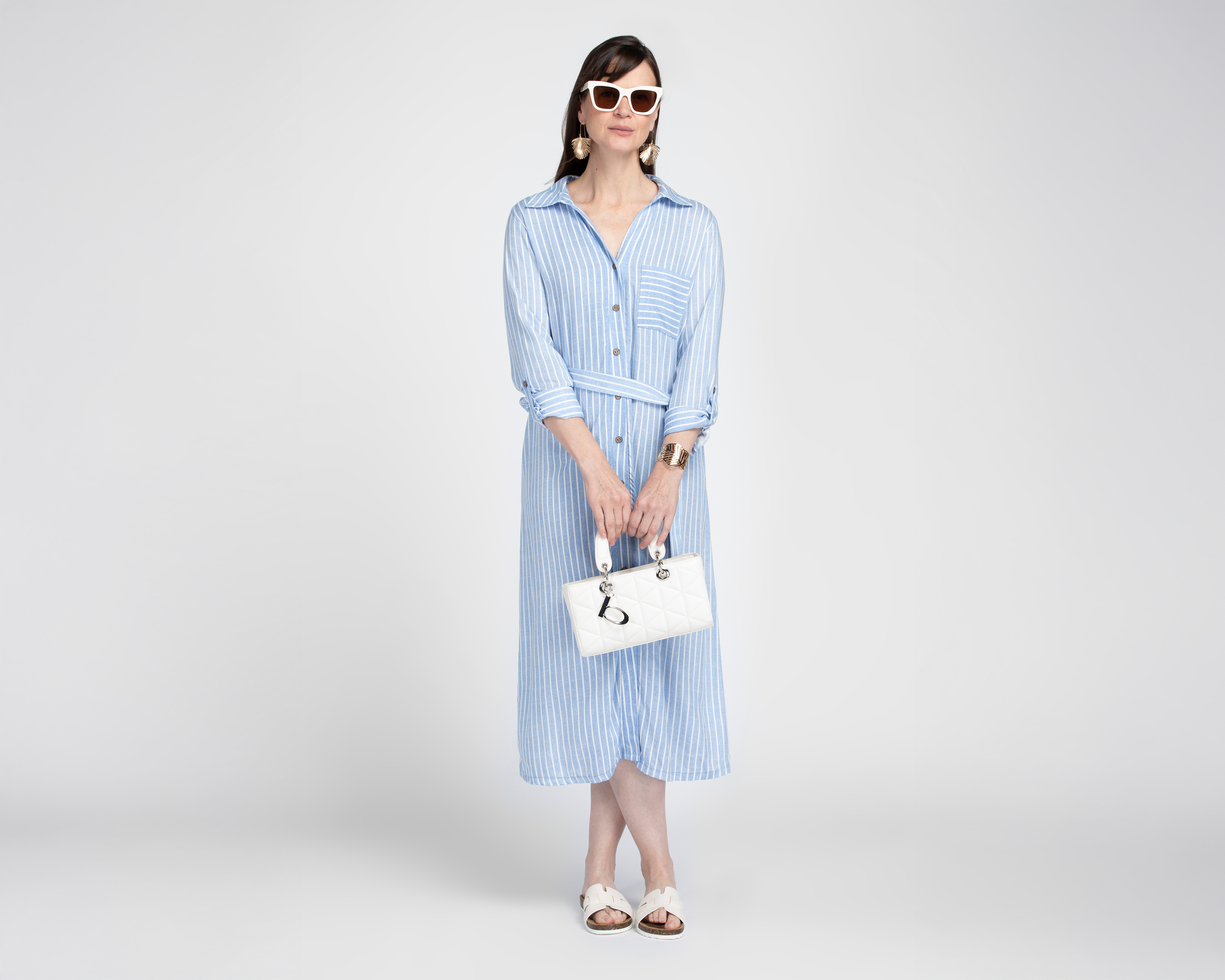 Foto 2 | Foto 2 | Vestido Casual Lady Sun Midi a Rayas para Mujer