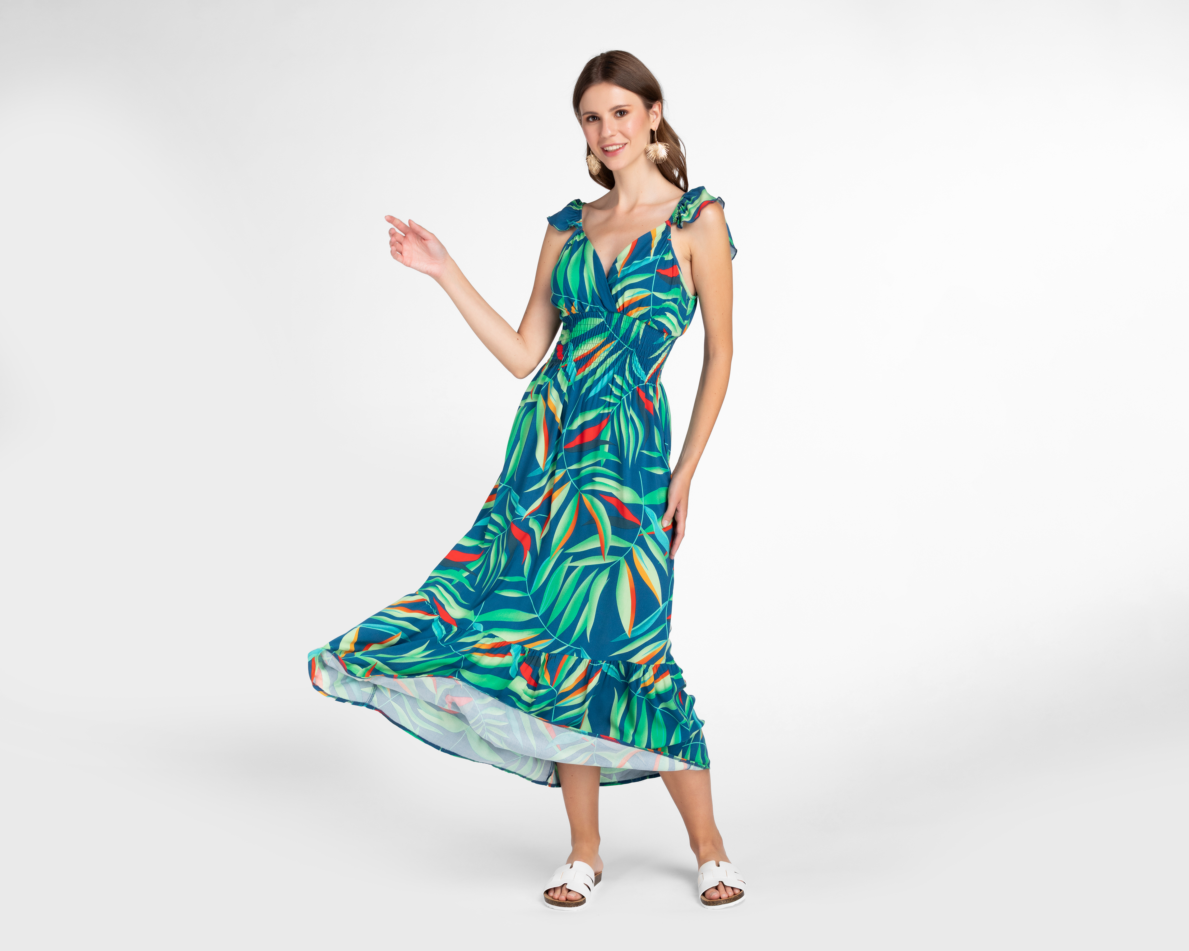 Foto 2 pulgar | Foto 1 | Vestido de Playa Lady Sun con Tirantes para Mujer