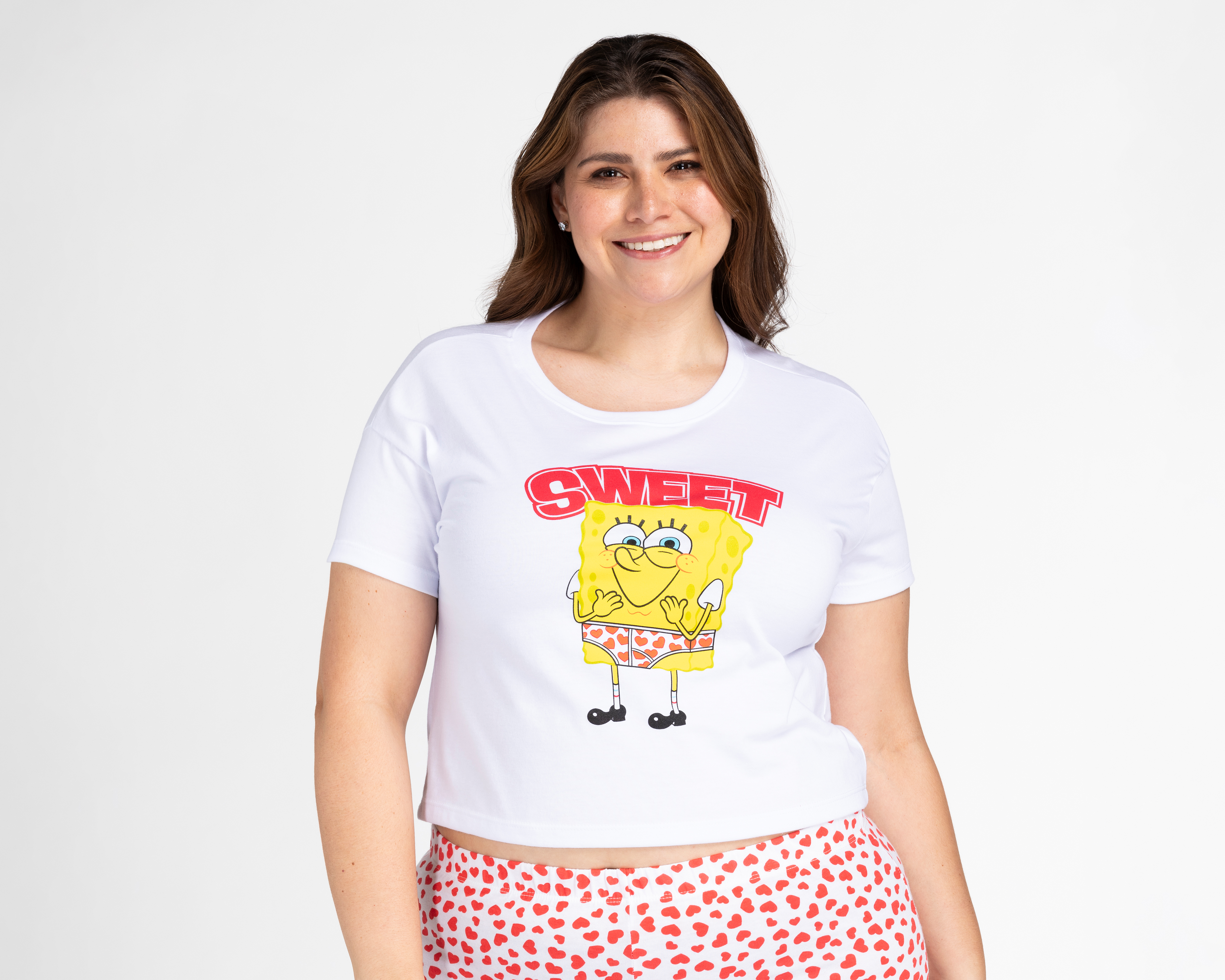 Foto 4 pulgar | Foto 3 | Pijama Bob Esponja para Mujer 2 Piezas