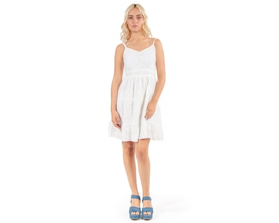 Foto 1 | Foto 1 | Vestido Casual Forever 21 Blanco con Tirantes Juvenil