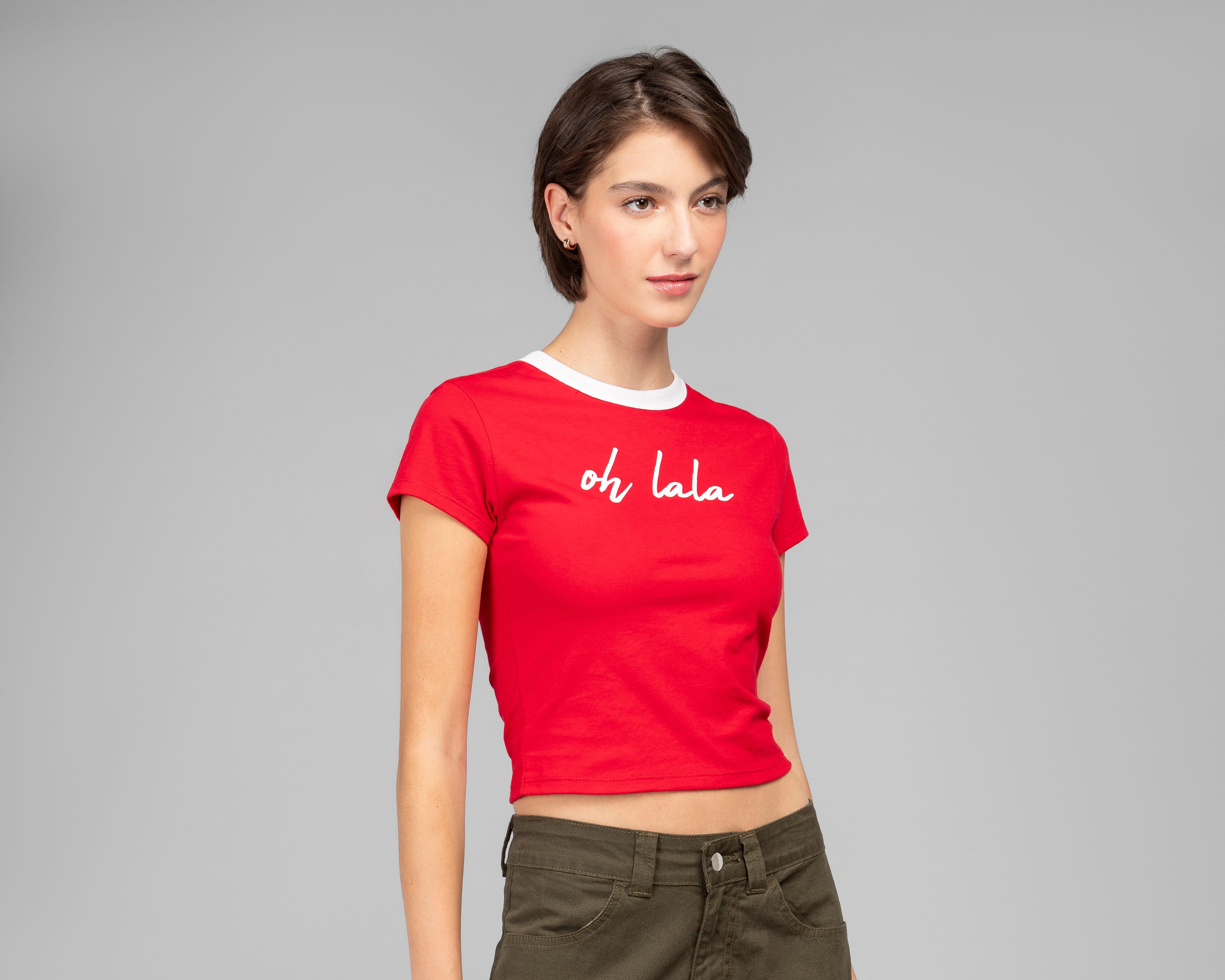 Foto 3 pulgar | Foto 2 | Playera Strona Roja para Mujer