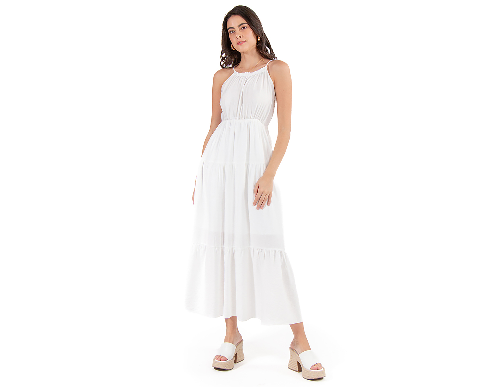 Foto 1 | Foto 1 | Vestido Casual Forever 21 Blanco con Tirantes Juvenil