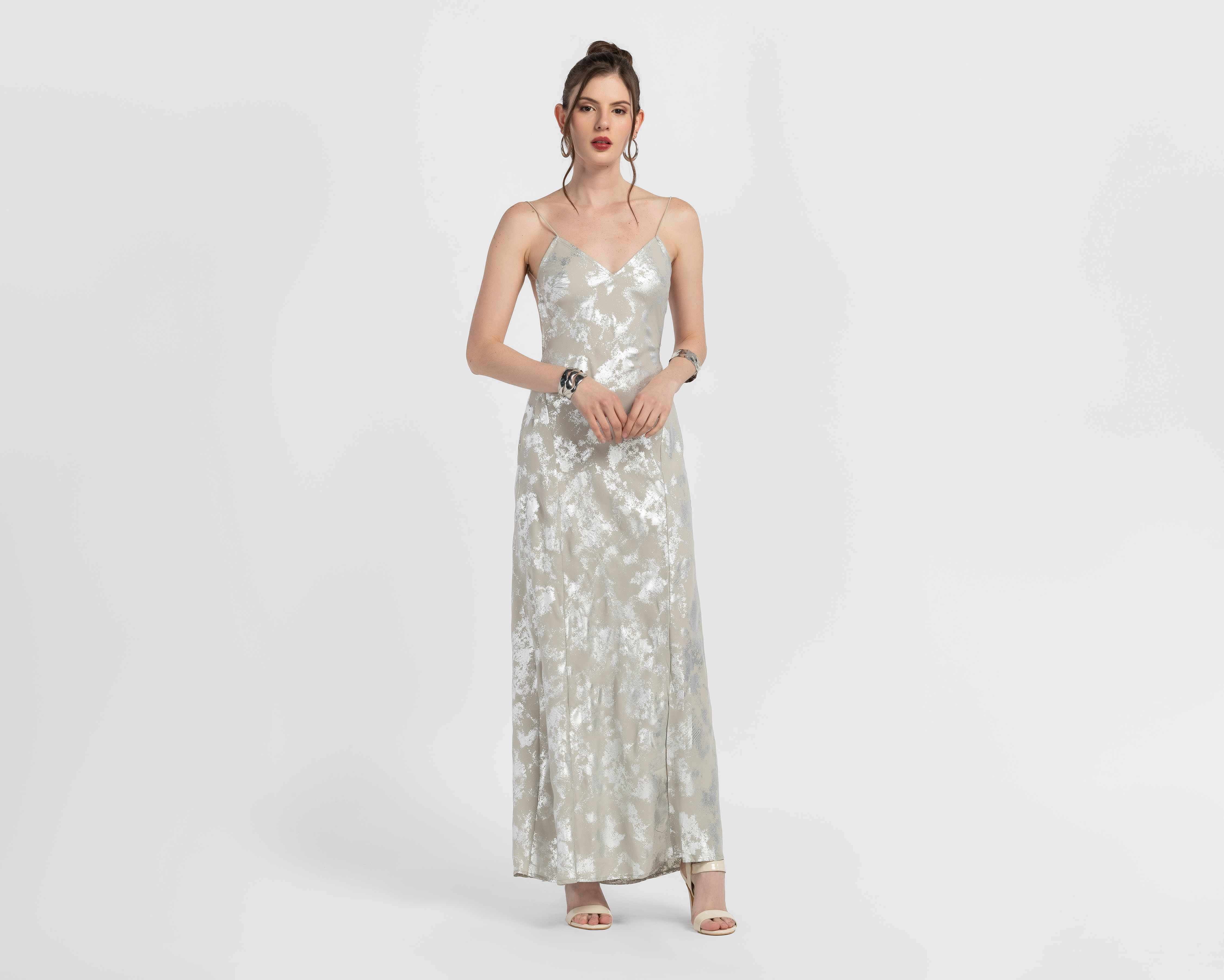 Foto 2 | Foto 2 | Vestido de Fiesta Jennifer Lopez Escote V Largo de Tirantes para Mujer