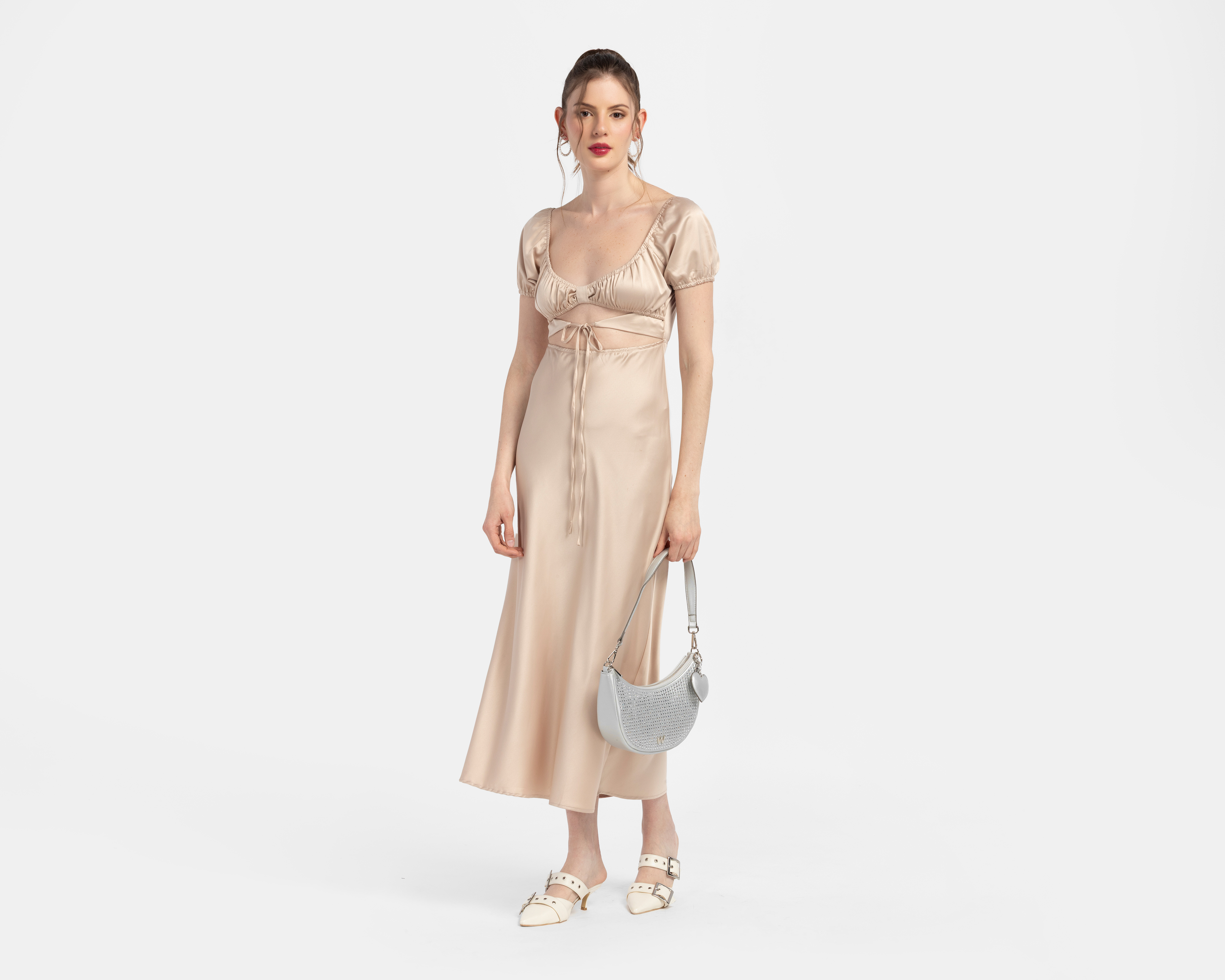 Foto 2 | Foto 2 | Vestido de Fiesta Jennifer Lopez Manga Corta Arena para Mujer