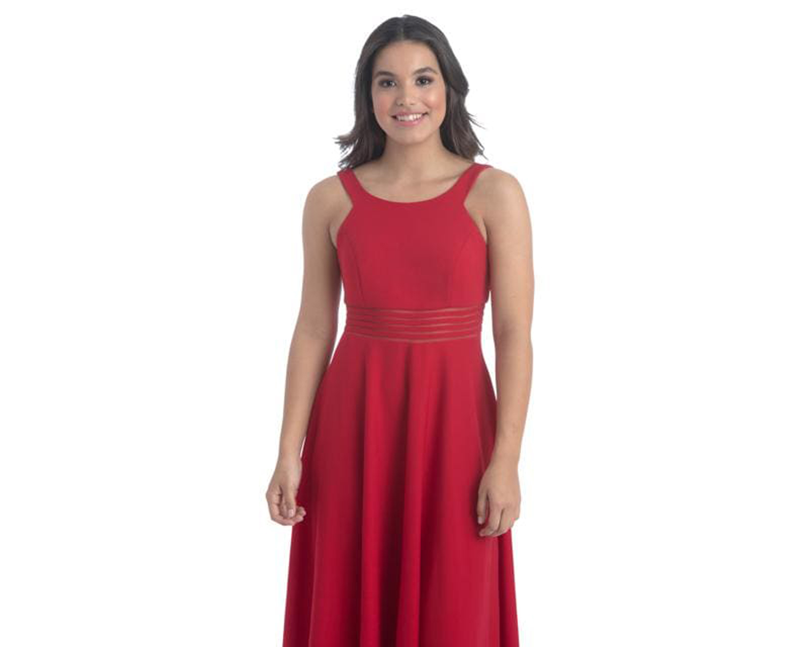 Vestido Sahara de Fiesta Largo Rojo