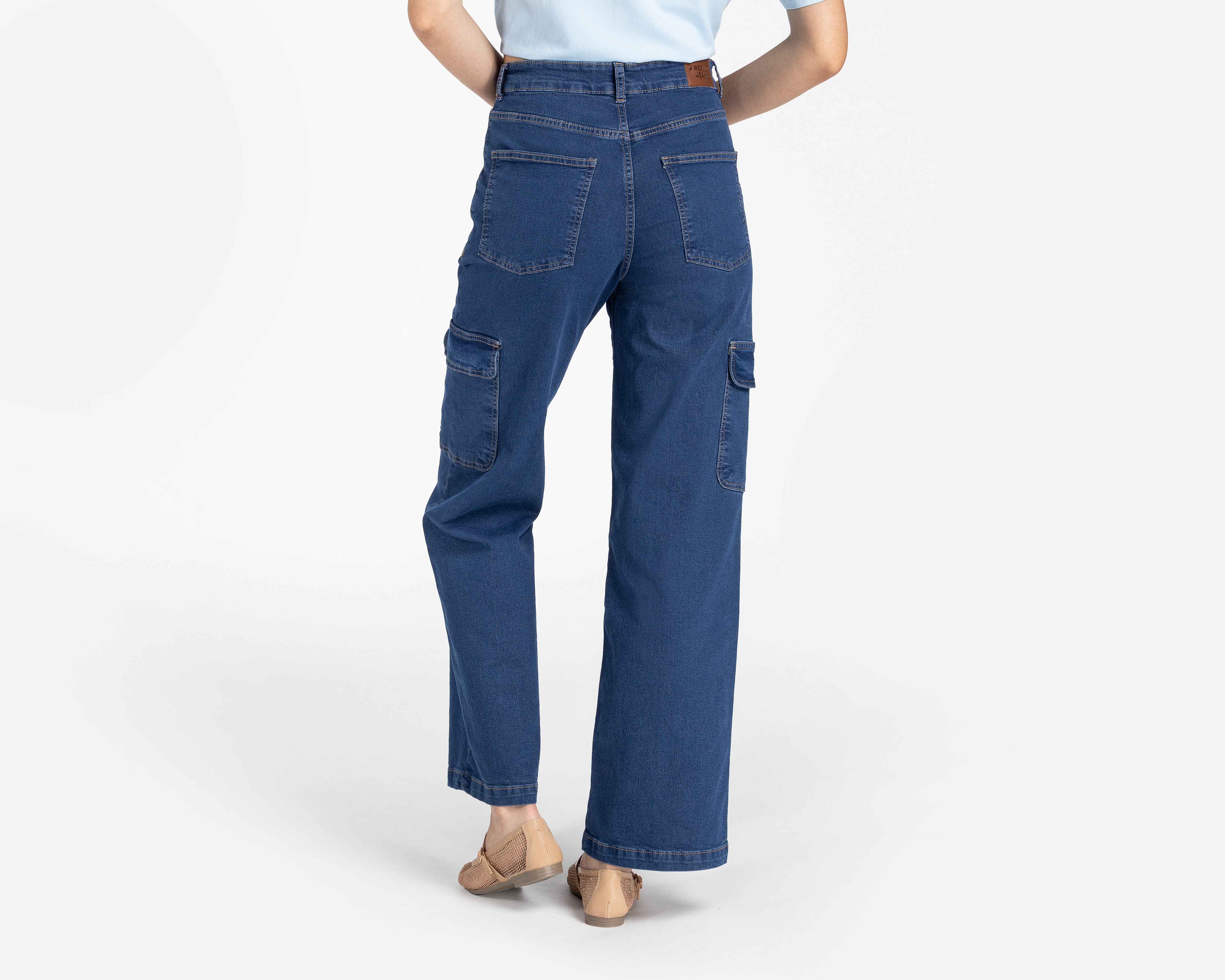 Foto 4 pulgar | Foto 3 | Jeans Wide Leg Refill para Mujer
