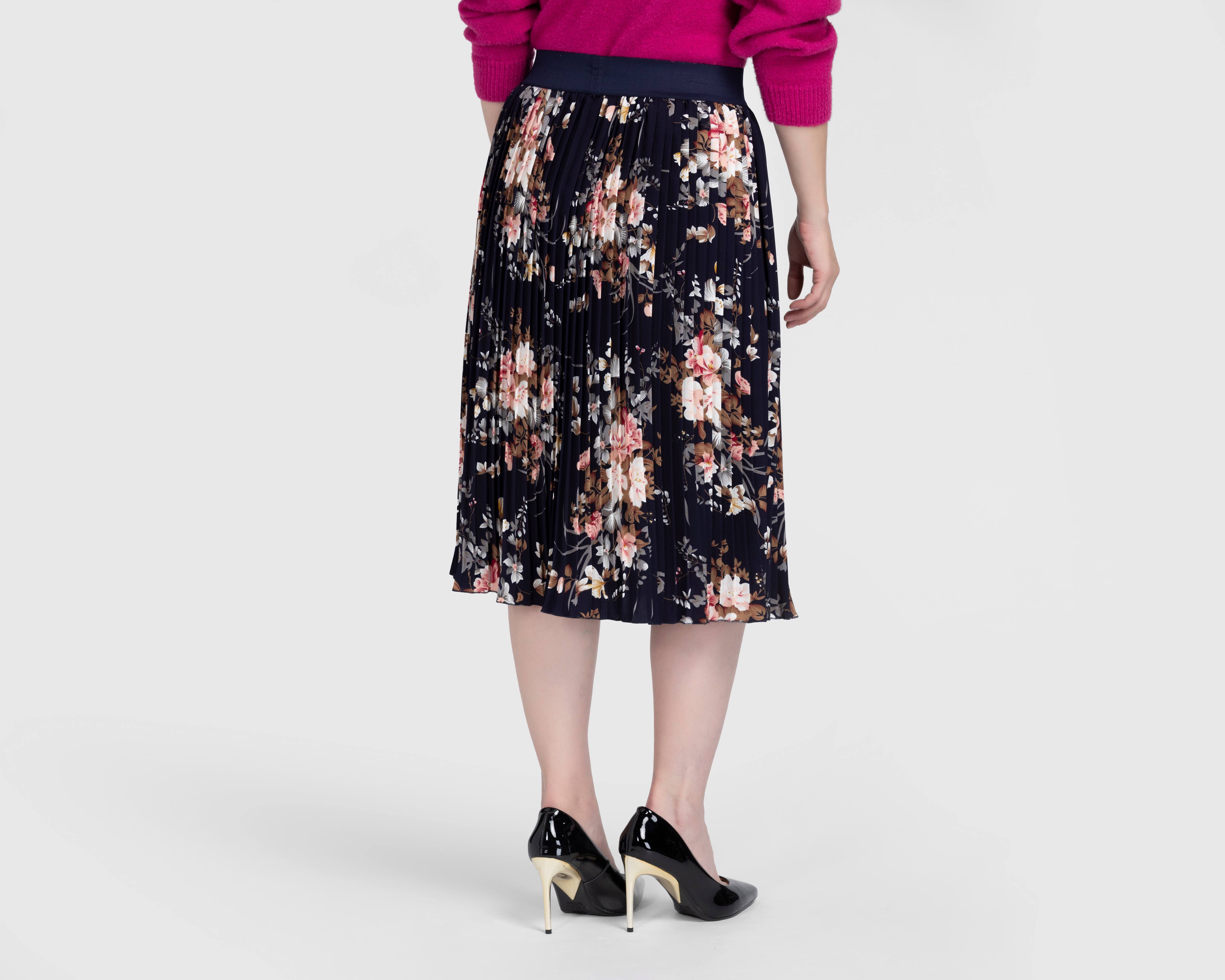 Foto 4 pulgar | Foto 3 | Falda Midi Lady Sun con Elástico para Mujer