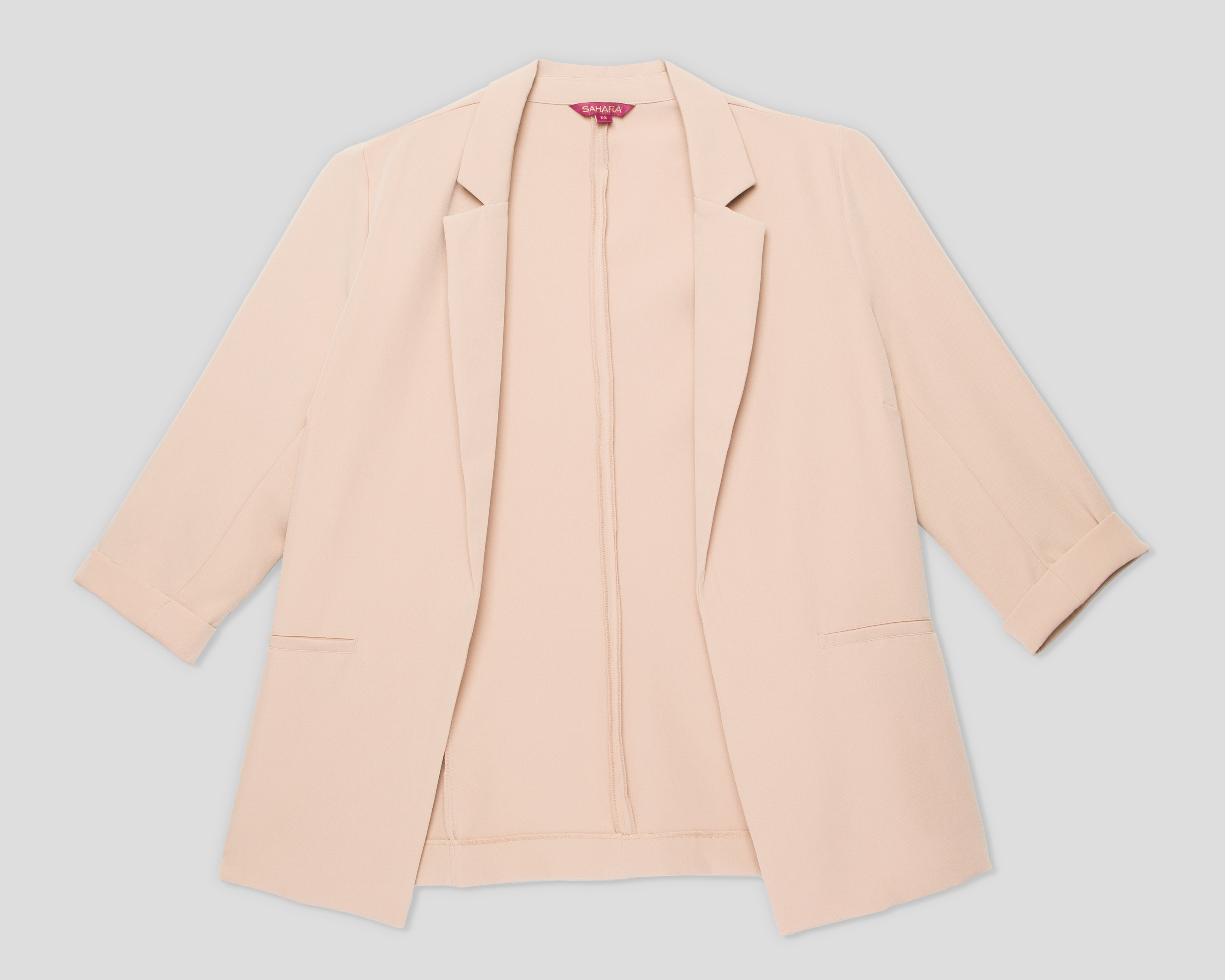 Foto 2 pulgar | Foto 1 | Blazer Beige Sahara para Mujer