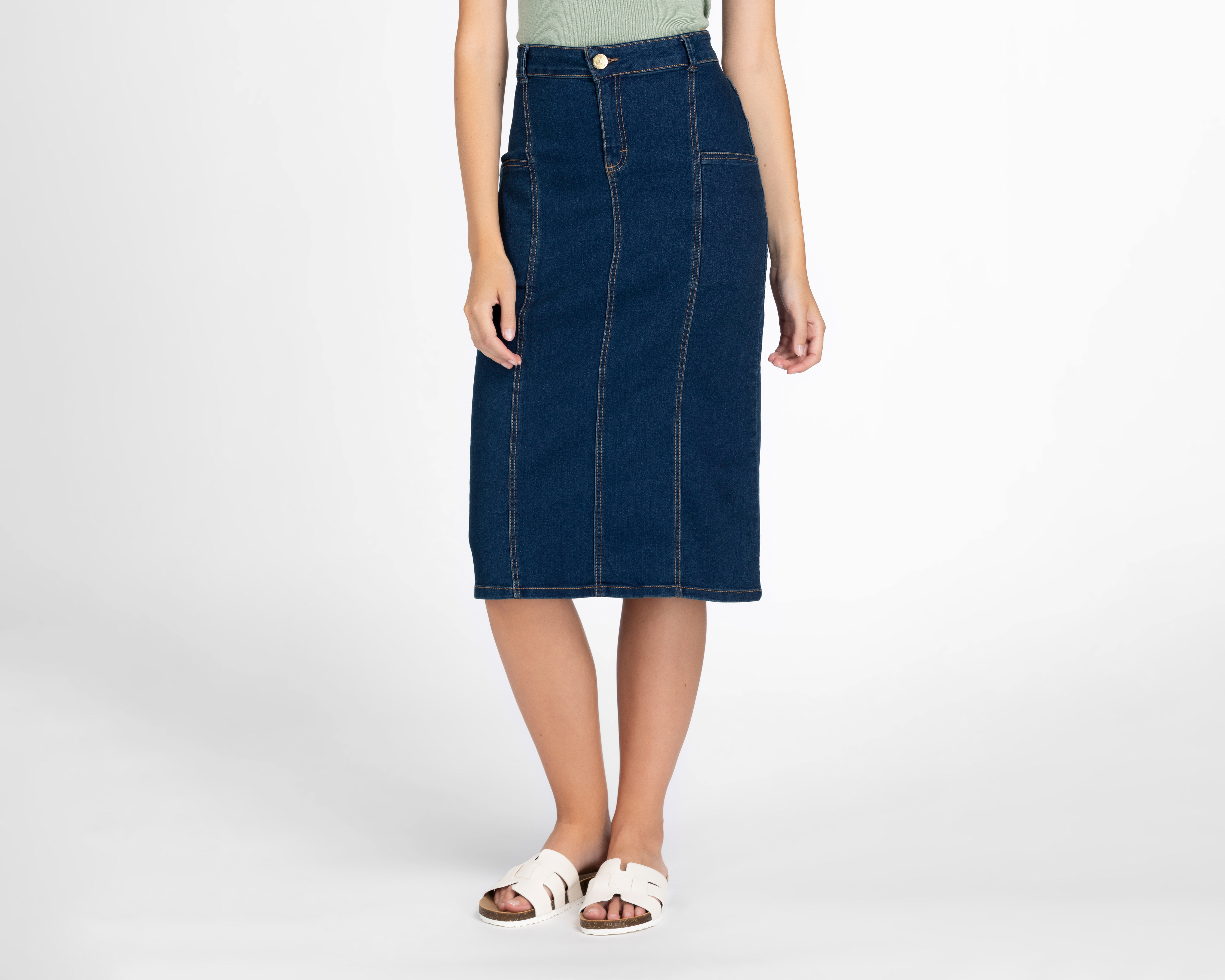 Falda Midi Sahara de Mezclilla para Mujer
