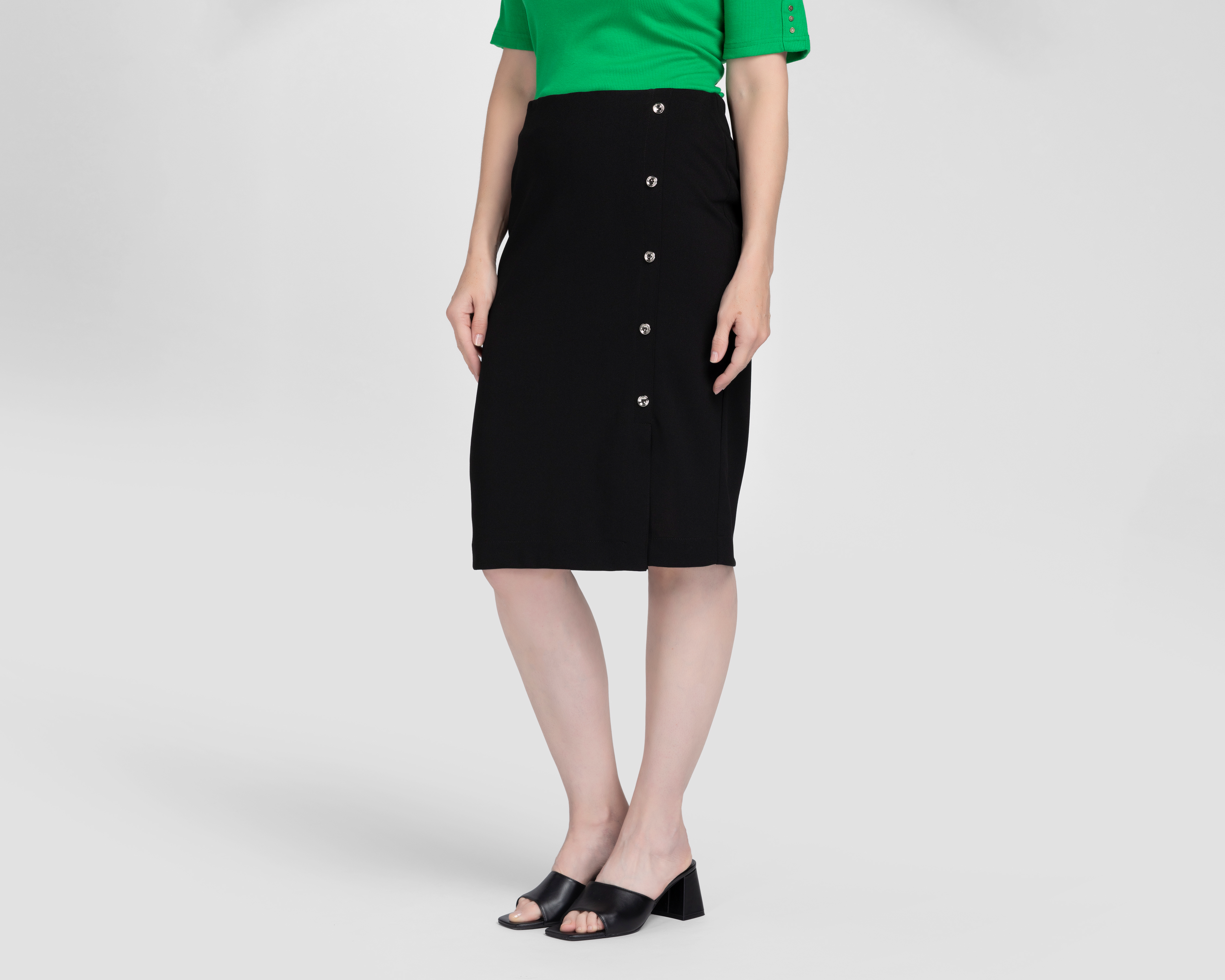 Falda Corta Sahara con Botones para Mujer