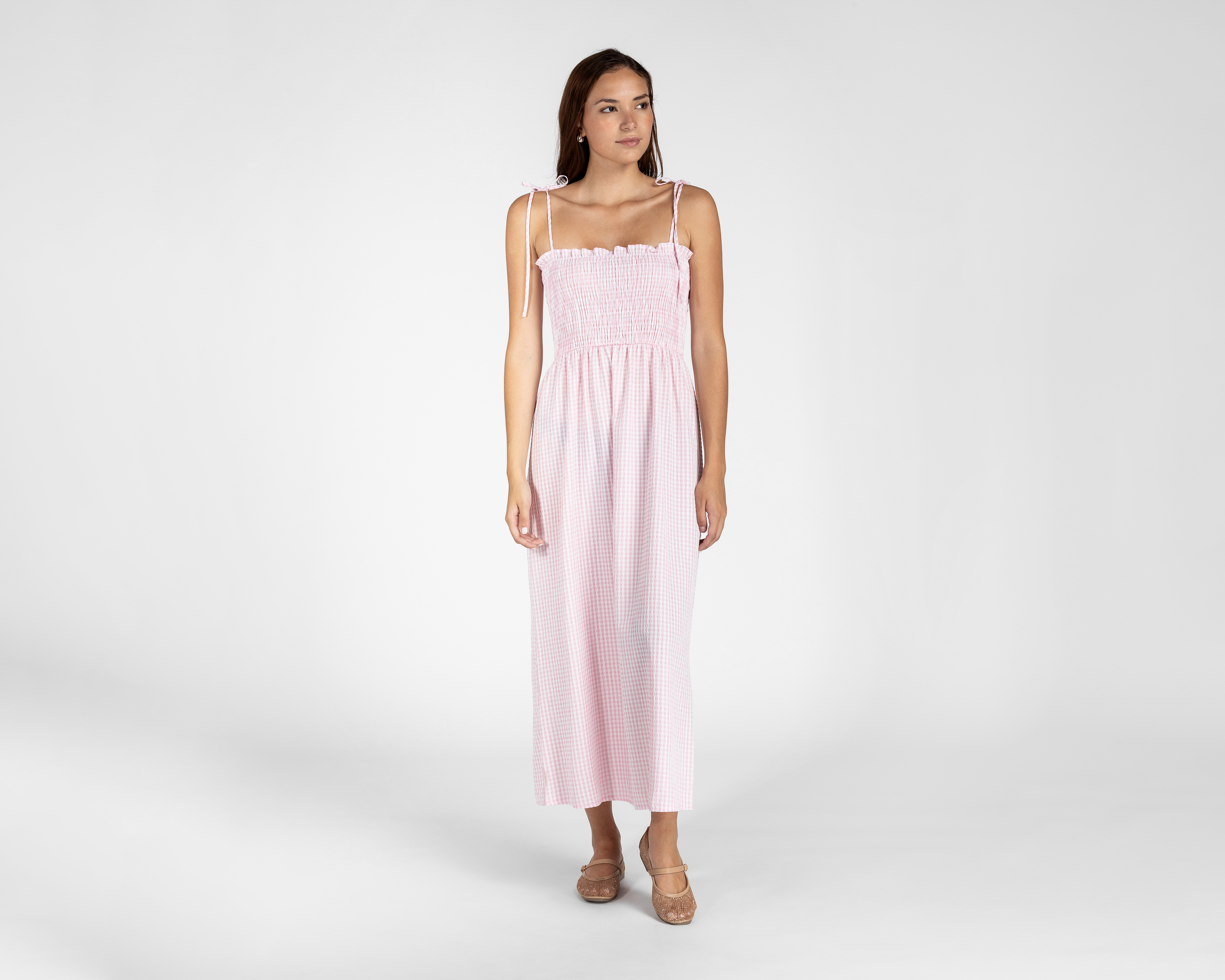 Vestido Casual Refill a Cuadros con Tirantes Juvenil