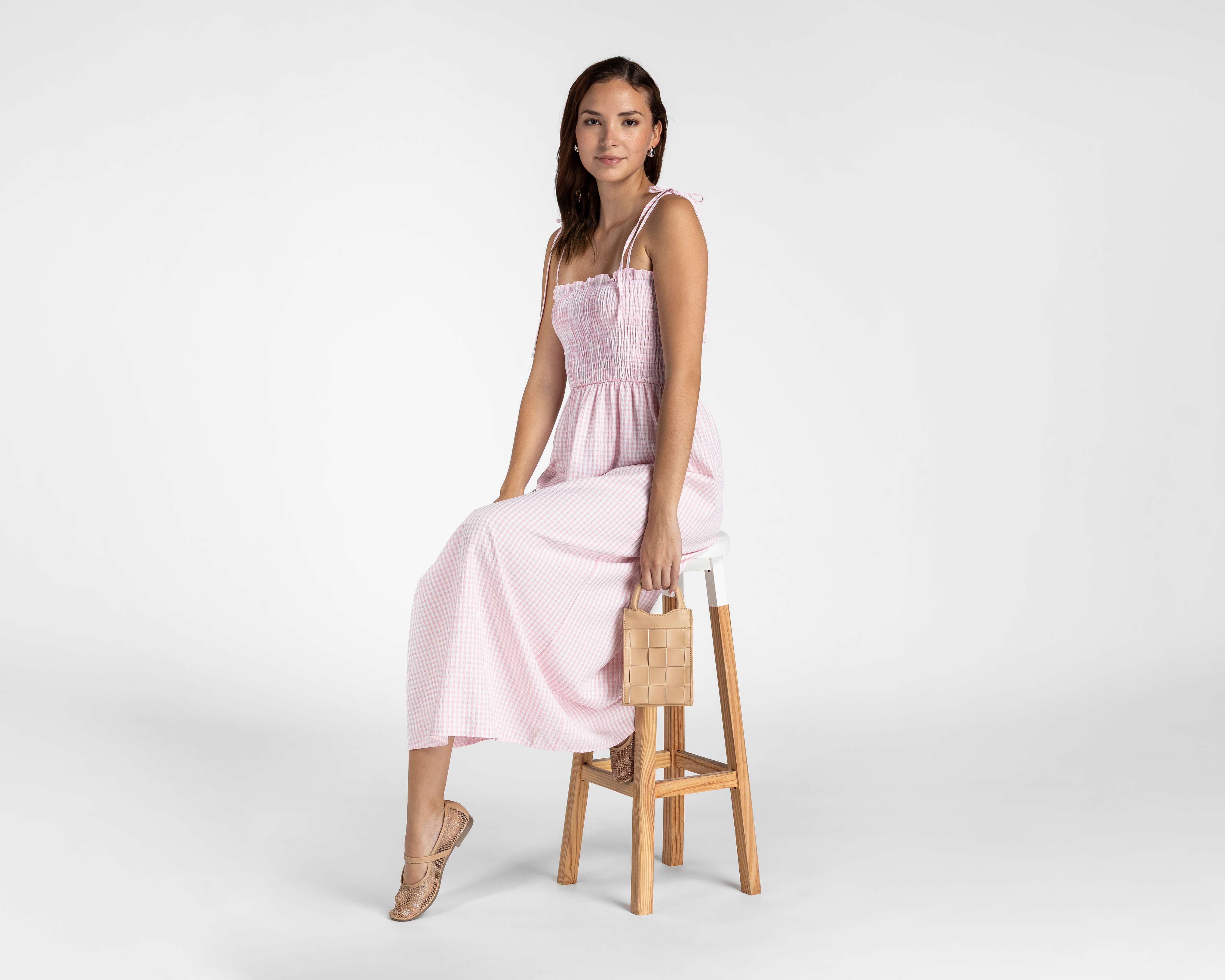 Foto 2 | Foto 2 | Vestido Casual Refill a Cuadros con Tirantes Juvenil