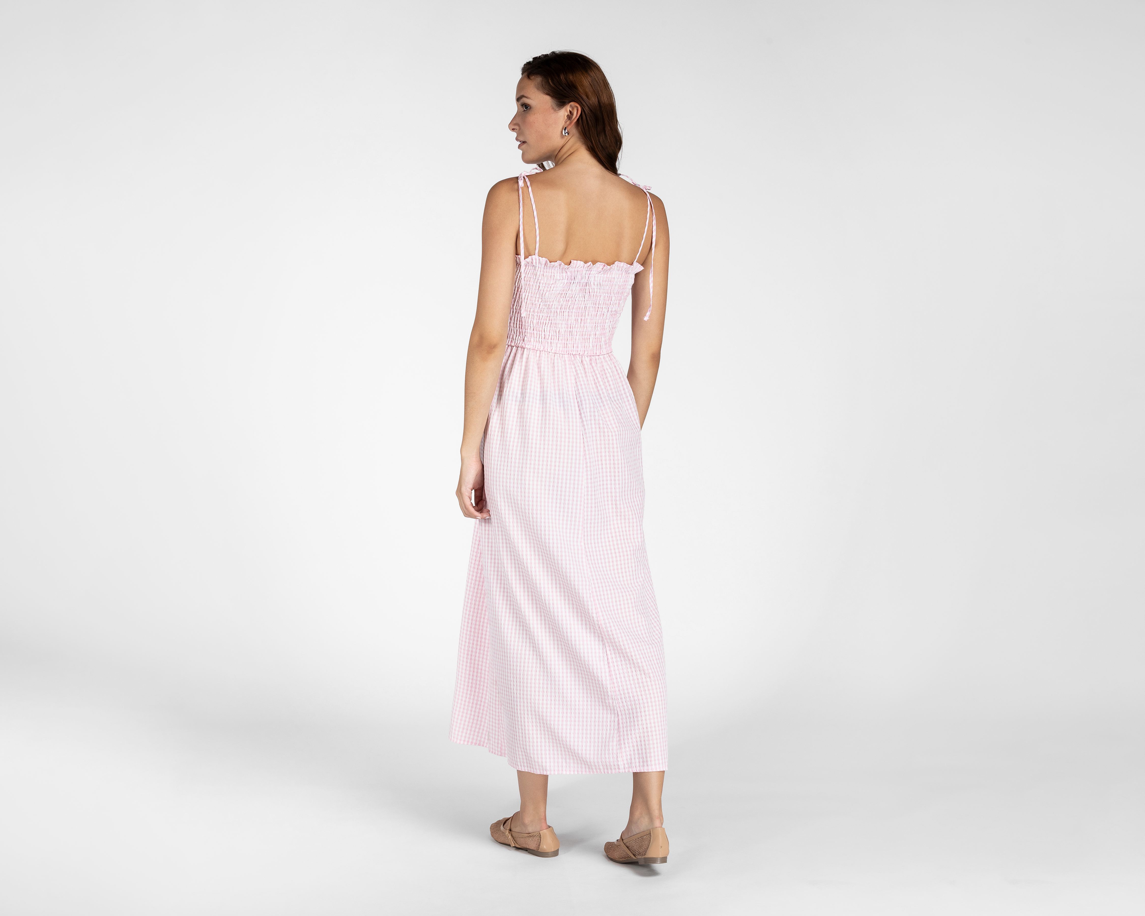 Foto 4 pulgar | Foto 3 | Vestido Casual Refill a Cuadros con Tirantes Juvenil