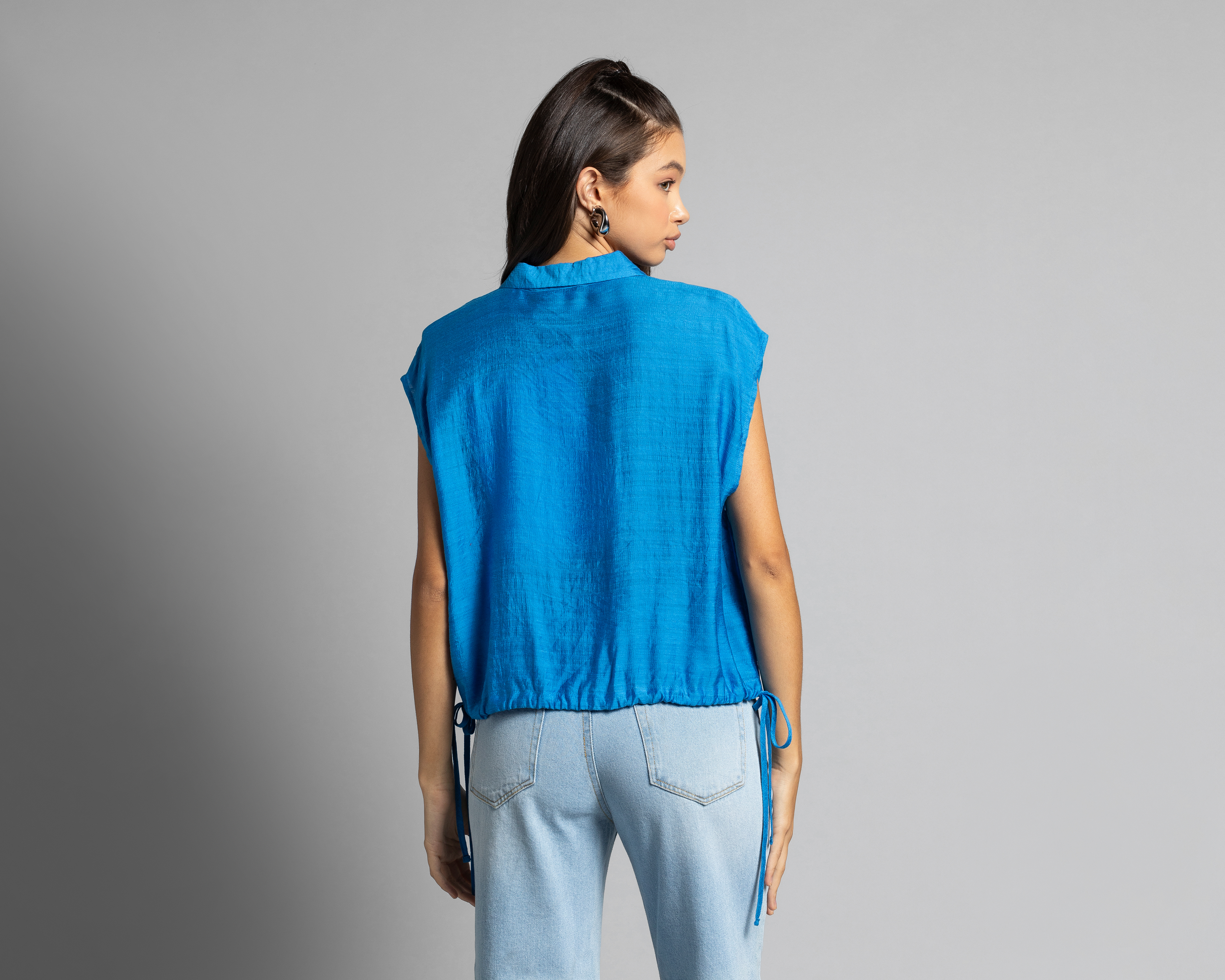 Foto 3 | Foto 3 | Blusa Thinner Manga Corta con Botones