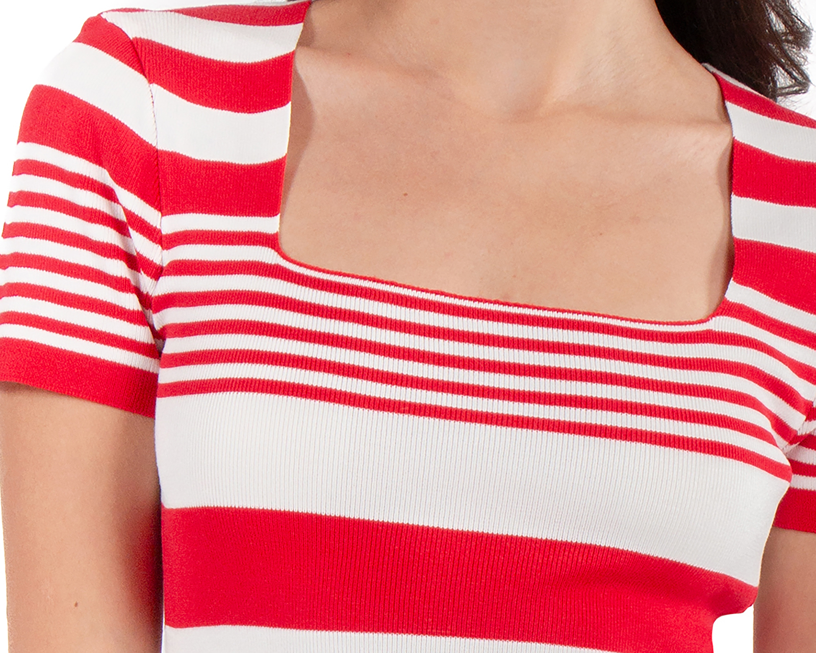 Foto 4 | Foto 4 | Vestido Casual Forever 21 Manga Corta a Rayas Corto para Mujer