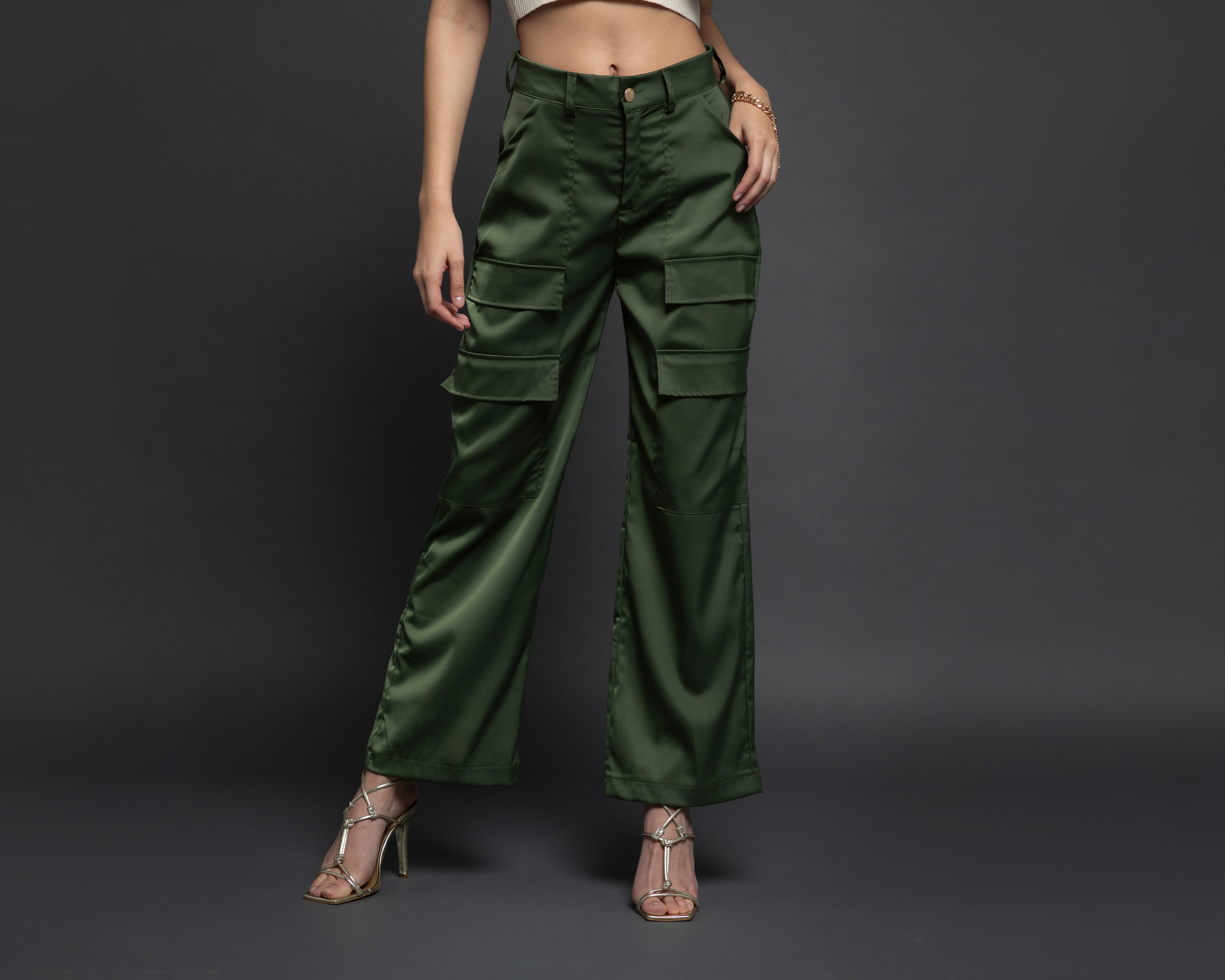 Foto 3 pulgar | Foto 2 | Pantalón Casual Jennifer Lopez Verde
