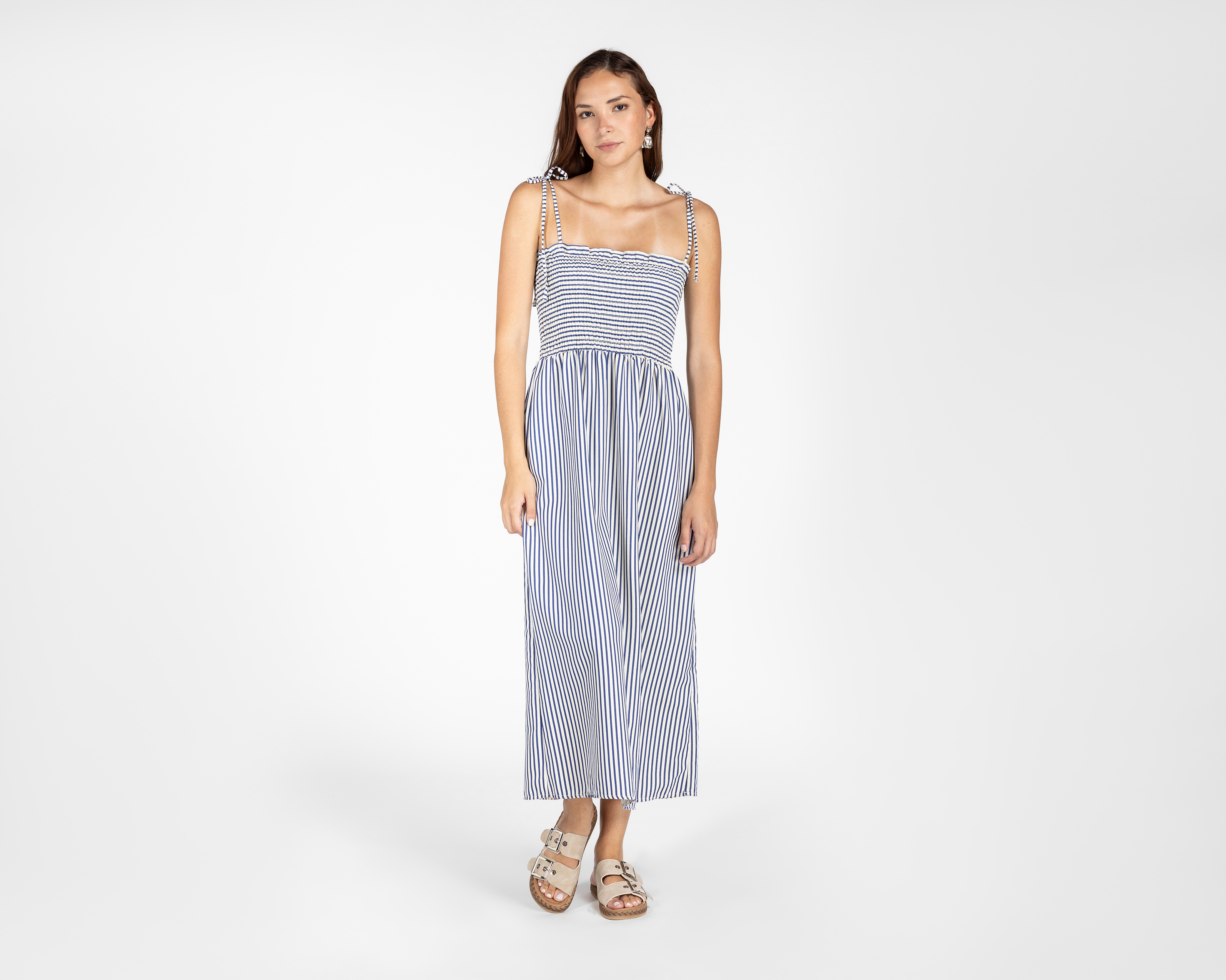 Vestido Casual Refill a Rayas con Tirantes para Mujer