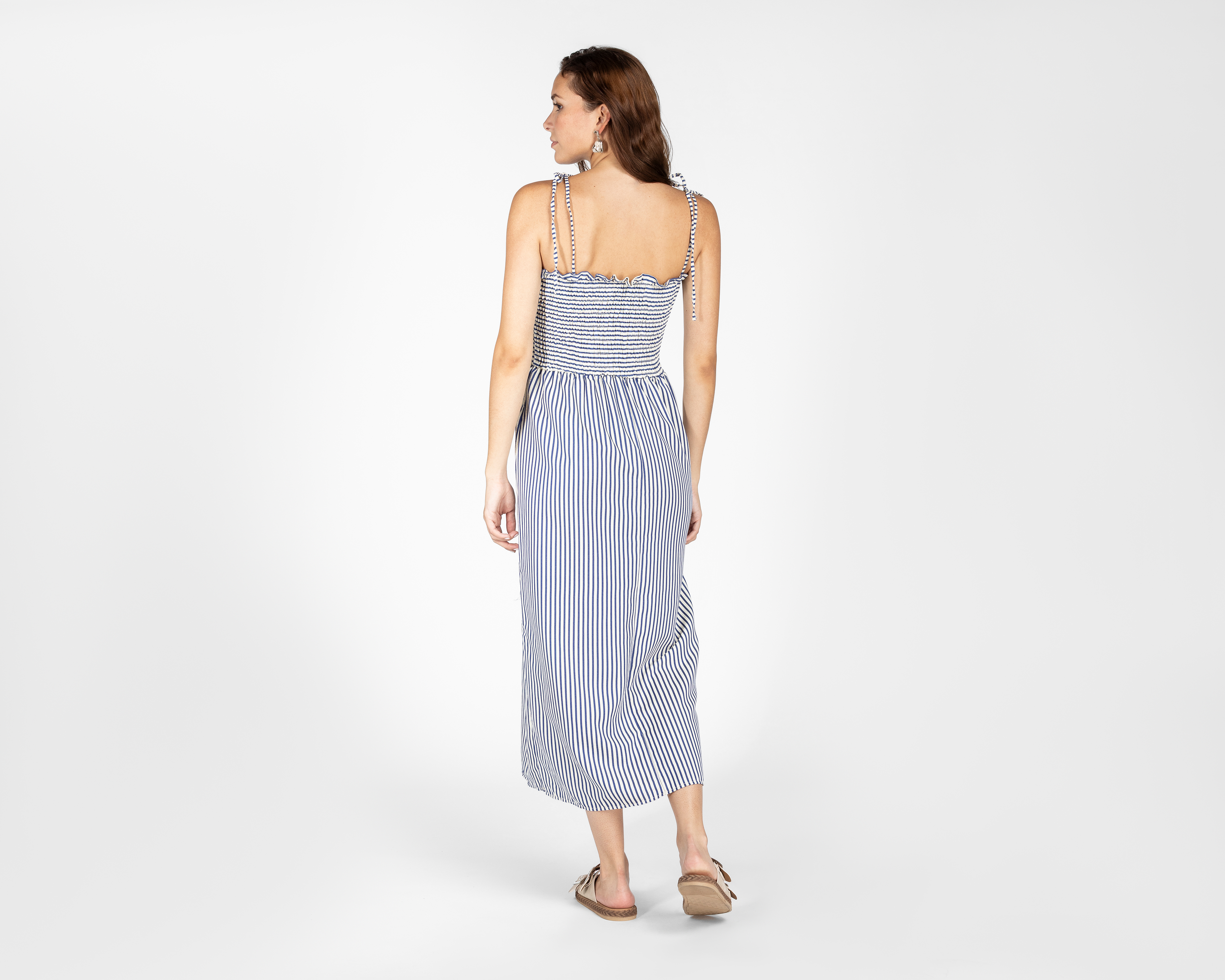 Foto 4 pulgar | Foto 3 | Vestido Casual Refill a Rayas con Tirantes para Mujer